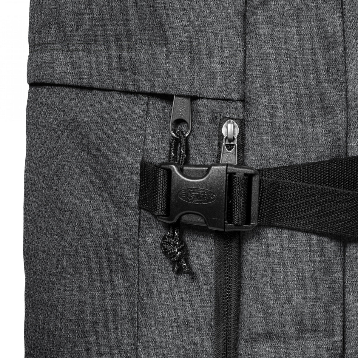 Eastpak Travelpack Backpack 42L in Black Denim — detail view
