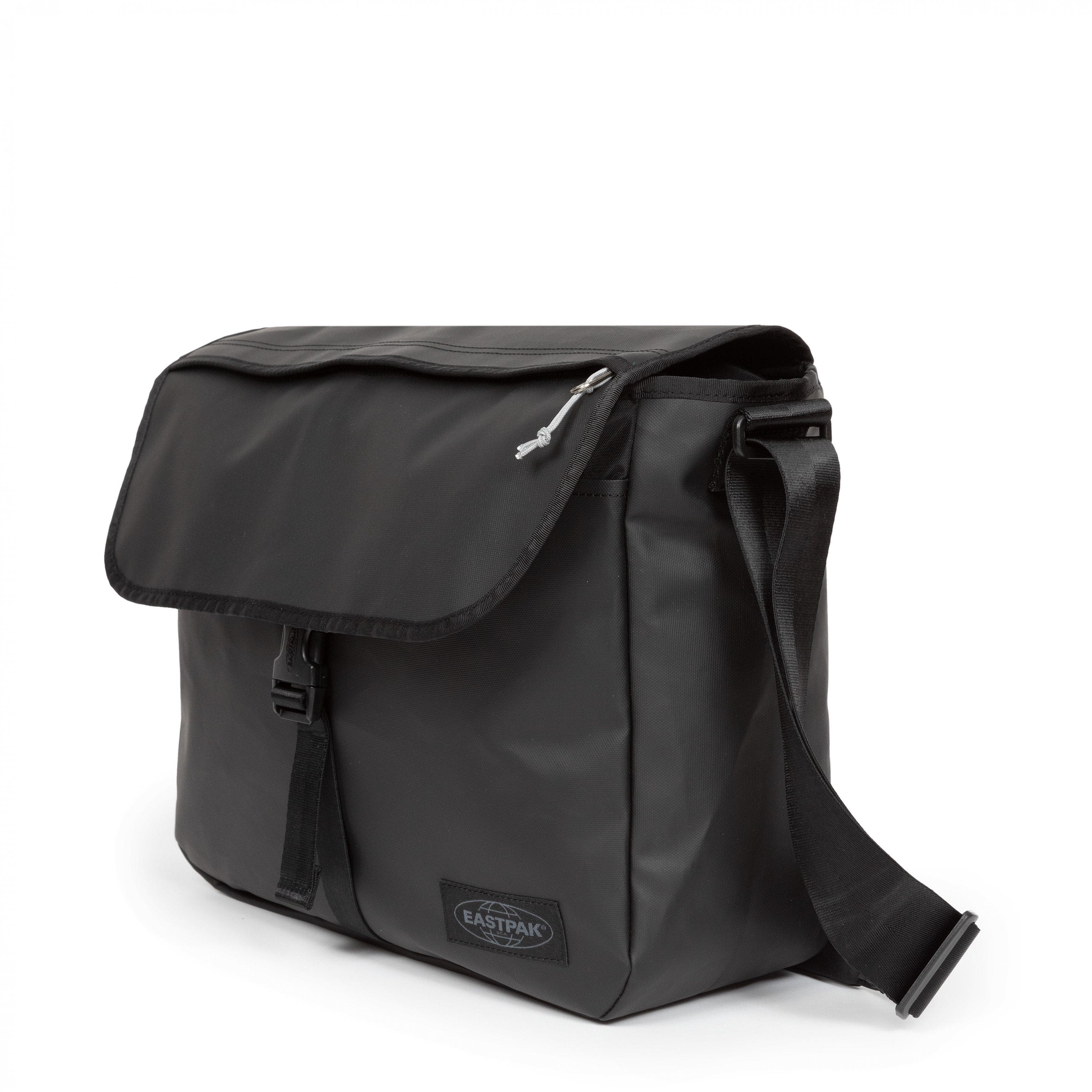 Eastpak Delegate + Messenger Bag 20L in Tarp Black — angle view 2 # color_Tarp Black