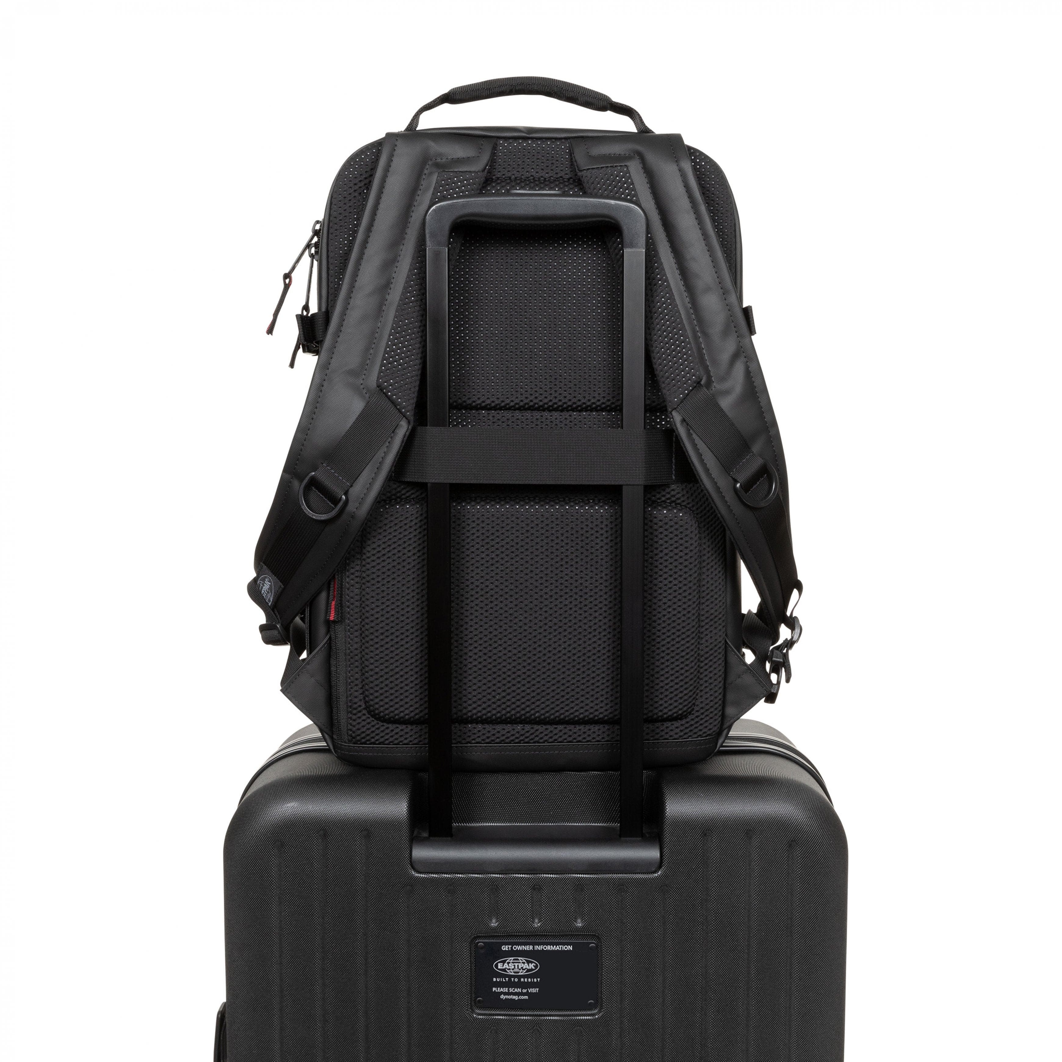 Eastpak Tecum M Backpack 19L in CNNCT Top Black — back view 2 # color_CNNCT Top Black