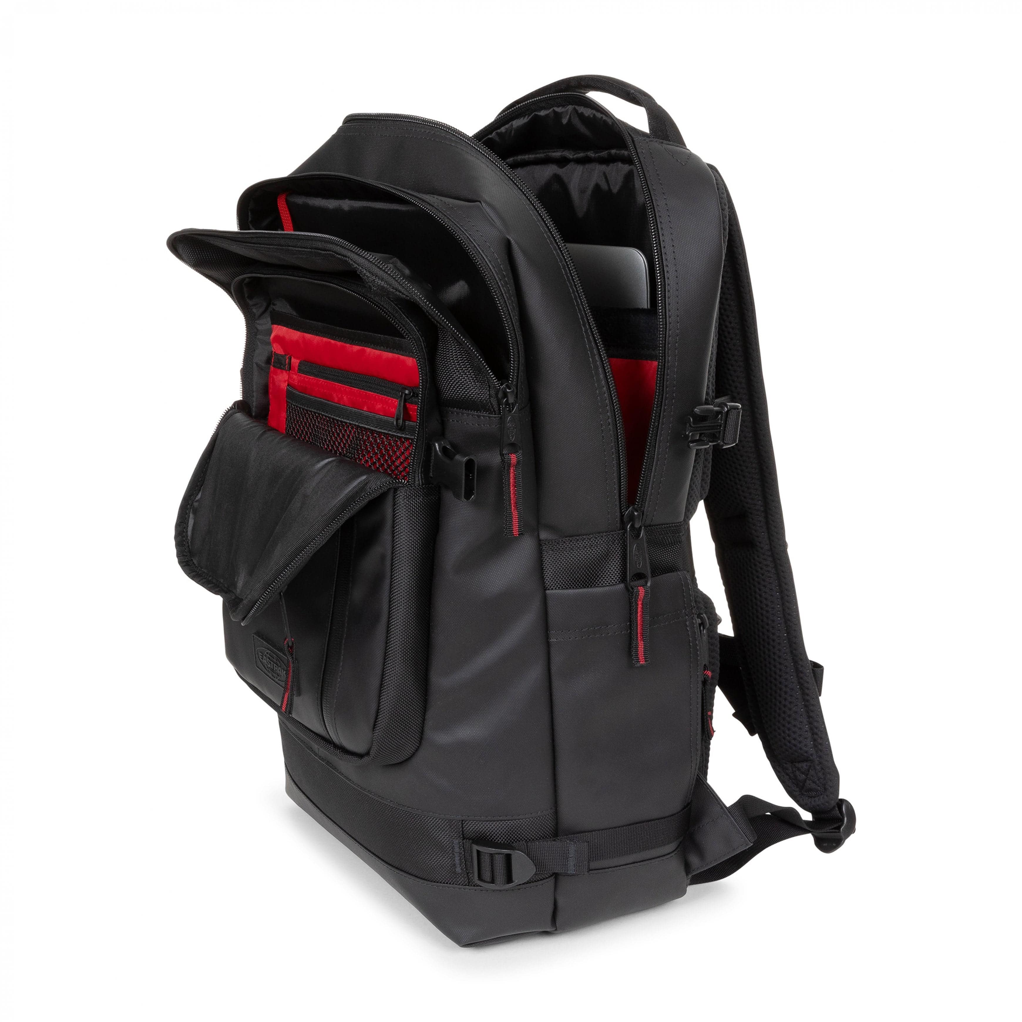 Eastpak Tecum L Backpack 22L in CNNCT Top Black — interior view # color_CNNCT Top Black