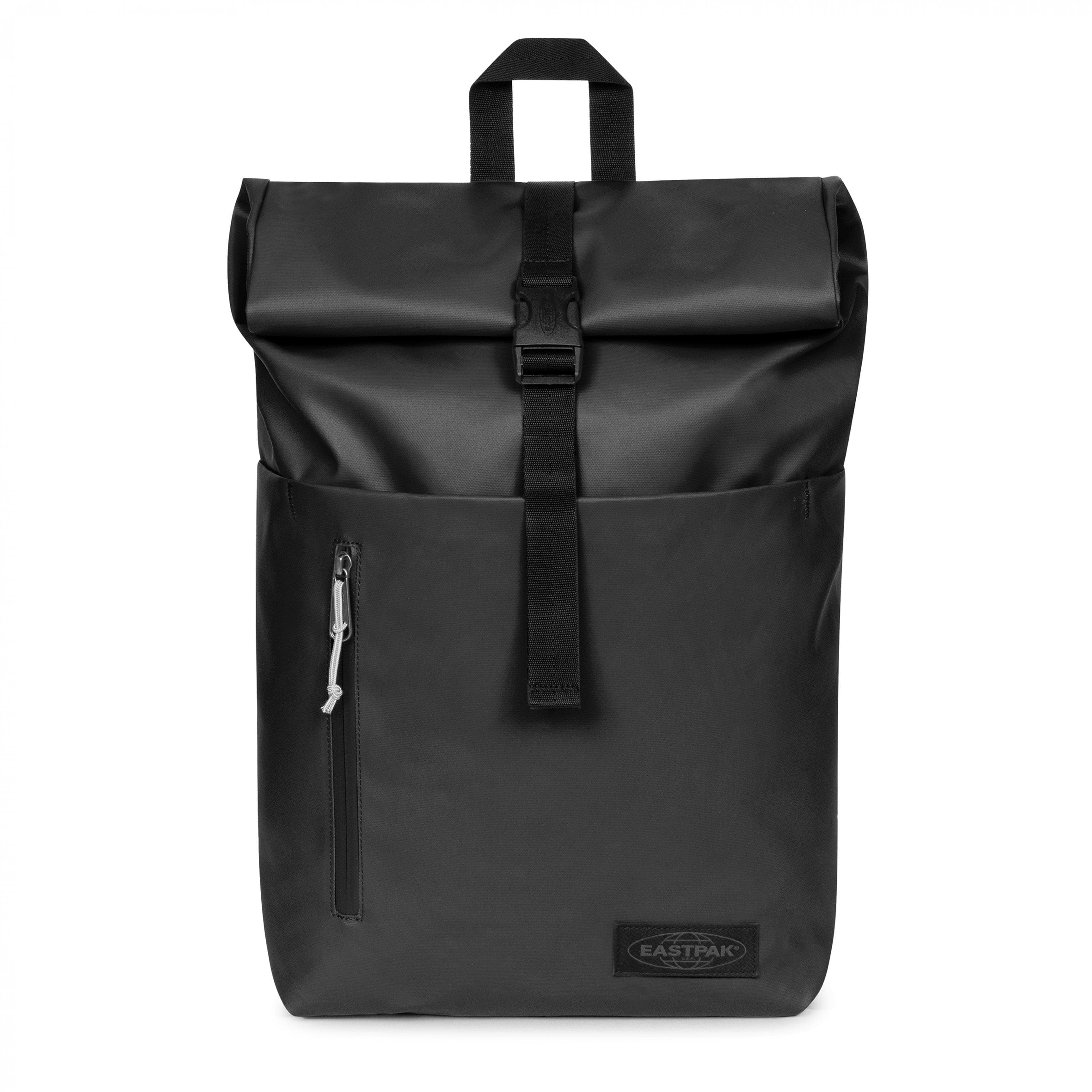 Eastpak Up Roll Rolltop Backpack 23L in Tarp Black — front view # color_Tarp Black