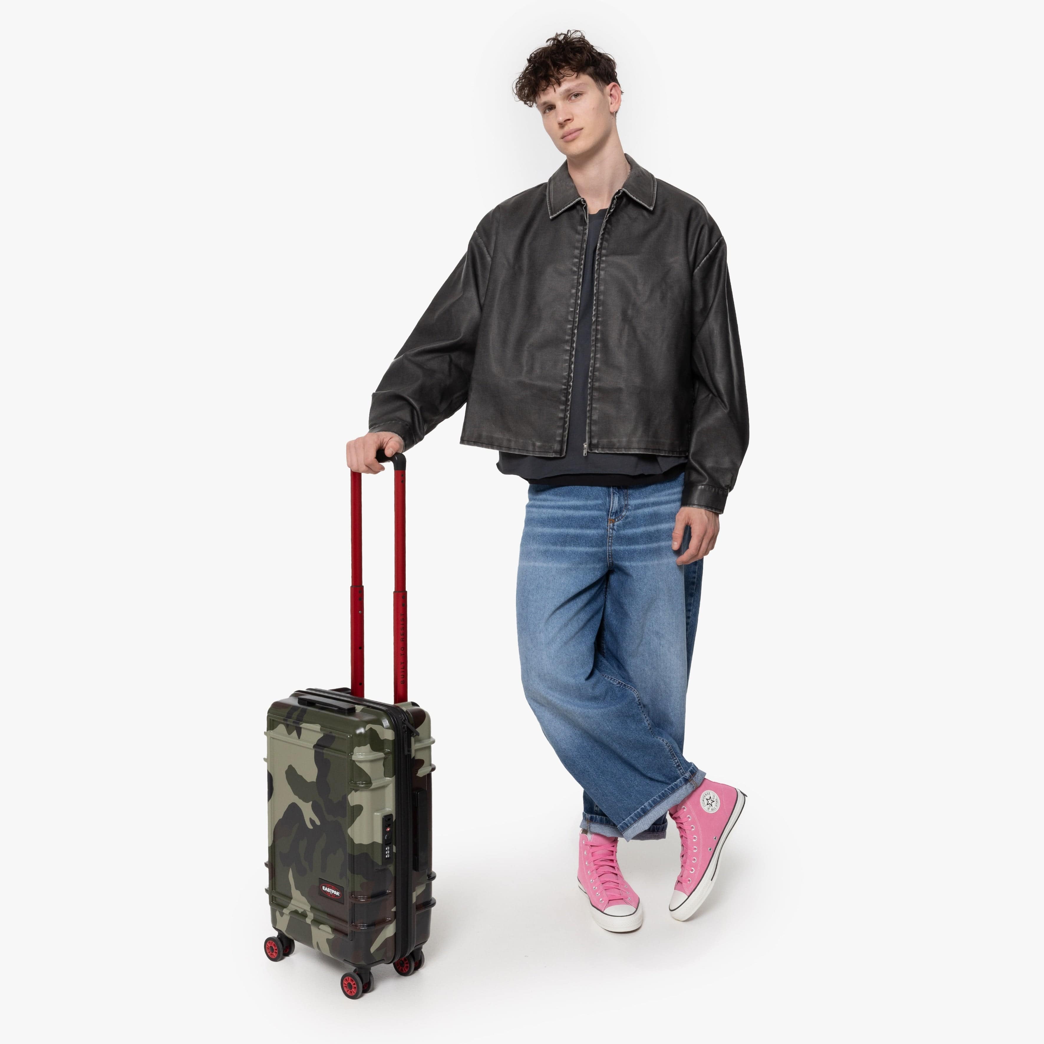 Eastpak Resist'R Zip Cabin Hardside Spinner | 28L in Camo — lifestyle # color_Camo