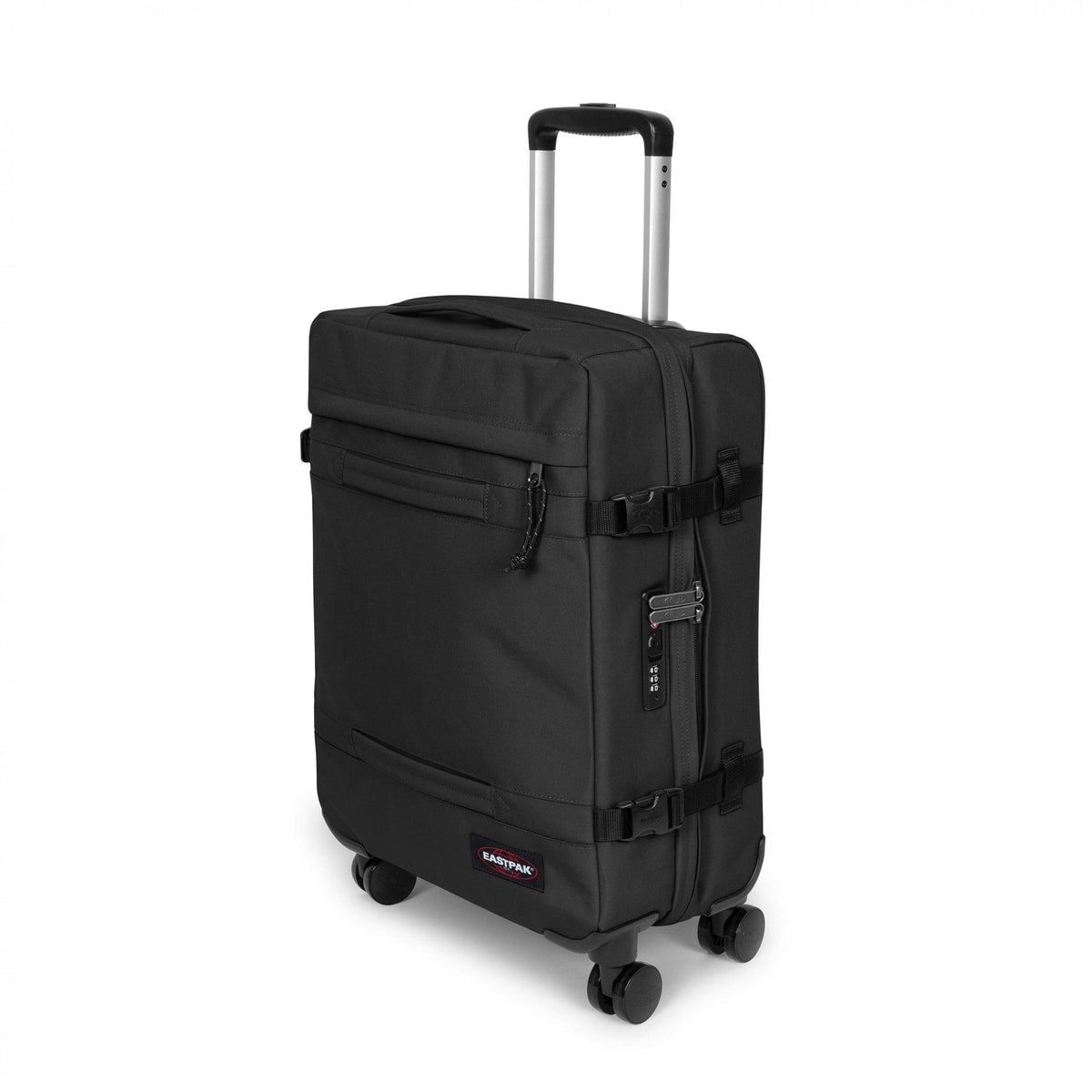 EastPak Transit'R 4 Small Spinner Luggage | 44 L in Black — angle view 2