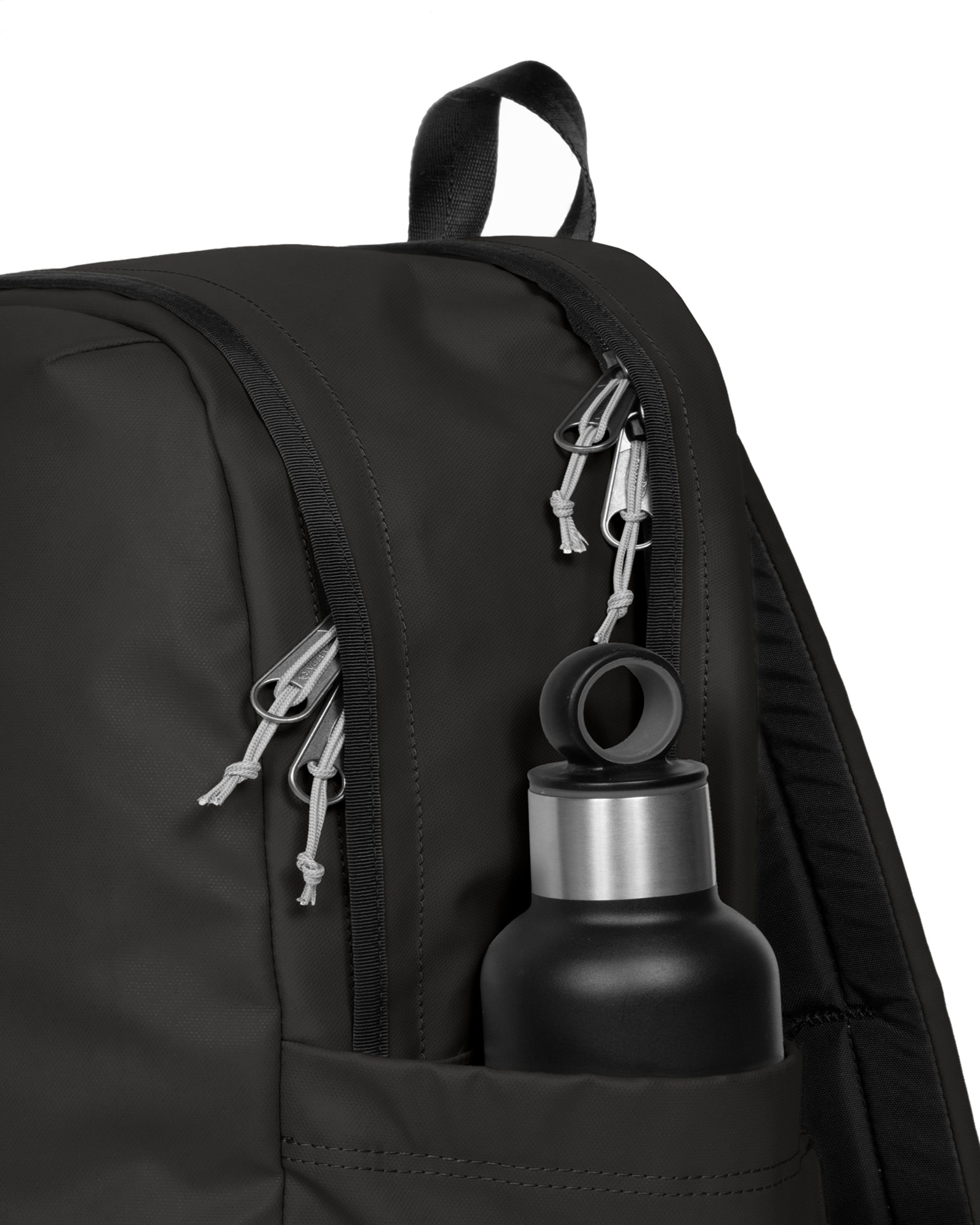 Eastpak Tarp Pack Backpack 25L in Tarp Black — detail view # color_Tarp Black
