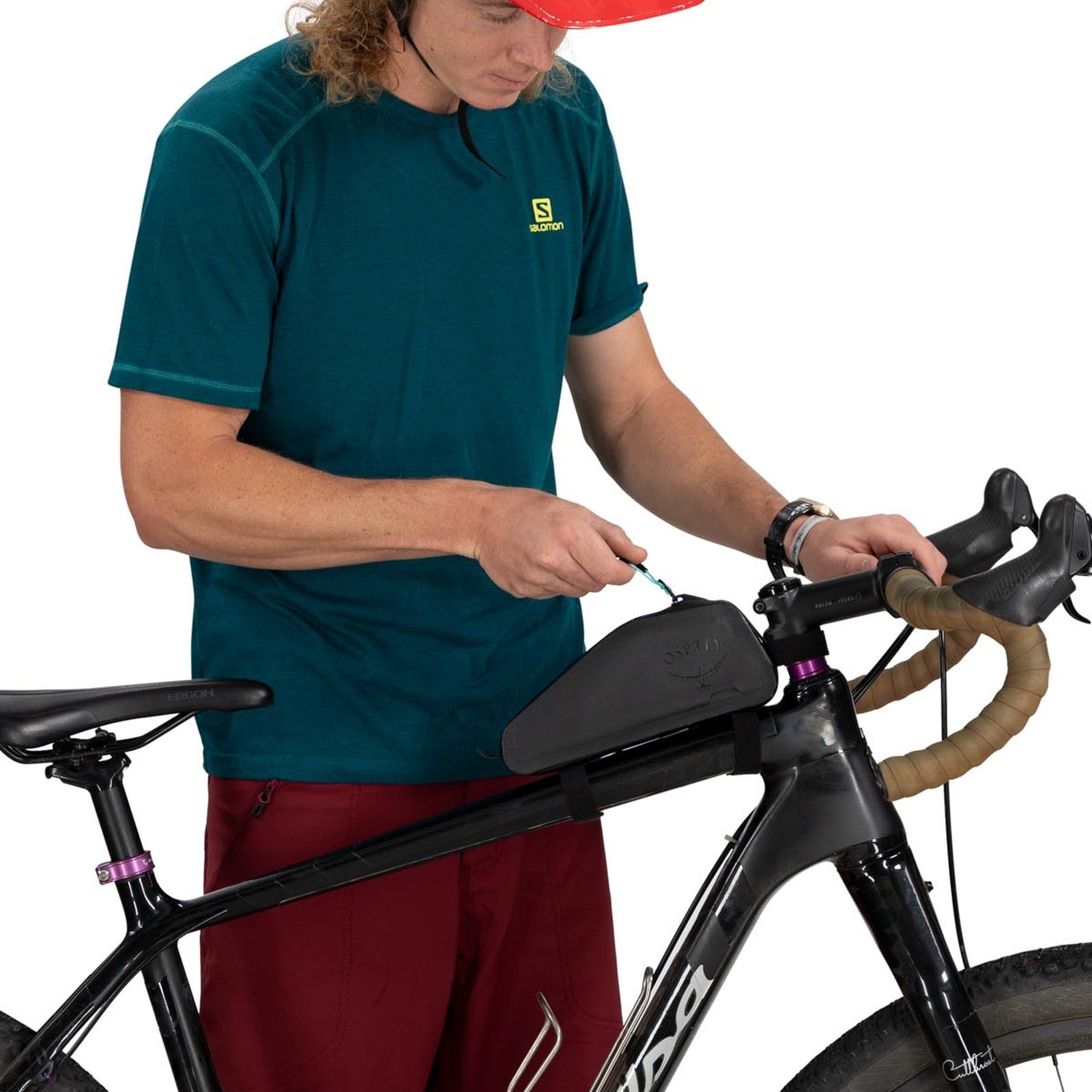Osprey Escapist Top Tube Bag in Black — detail view 4