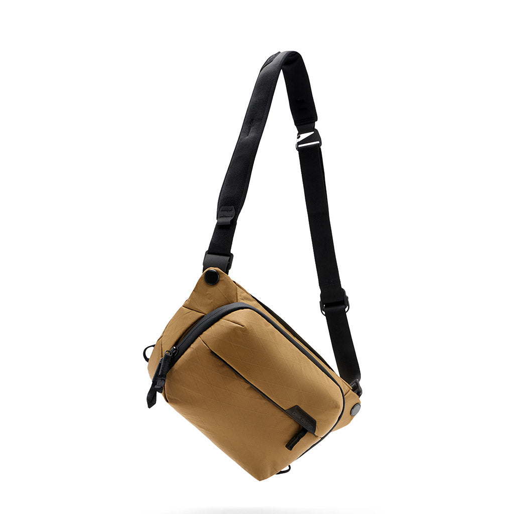 Peak Design Everyday Sling 3L in Coyote — angle view 3 # color_Coyote