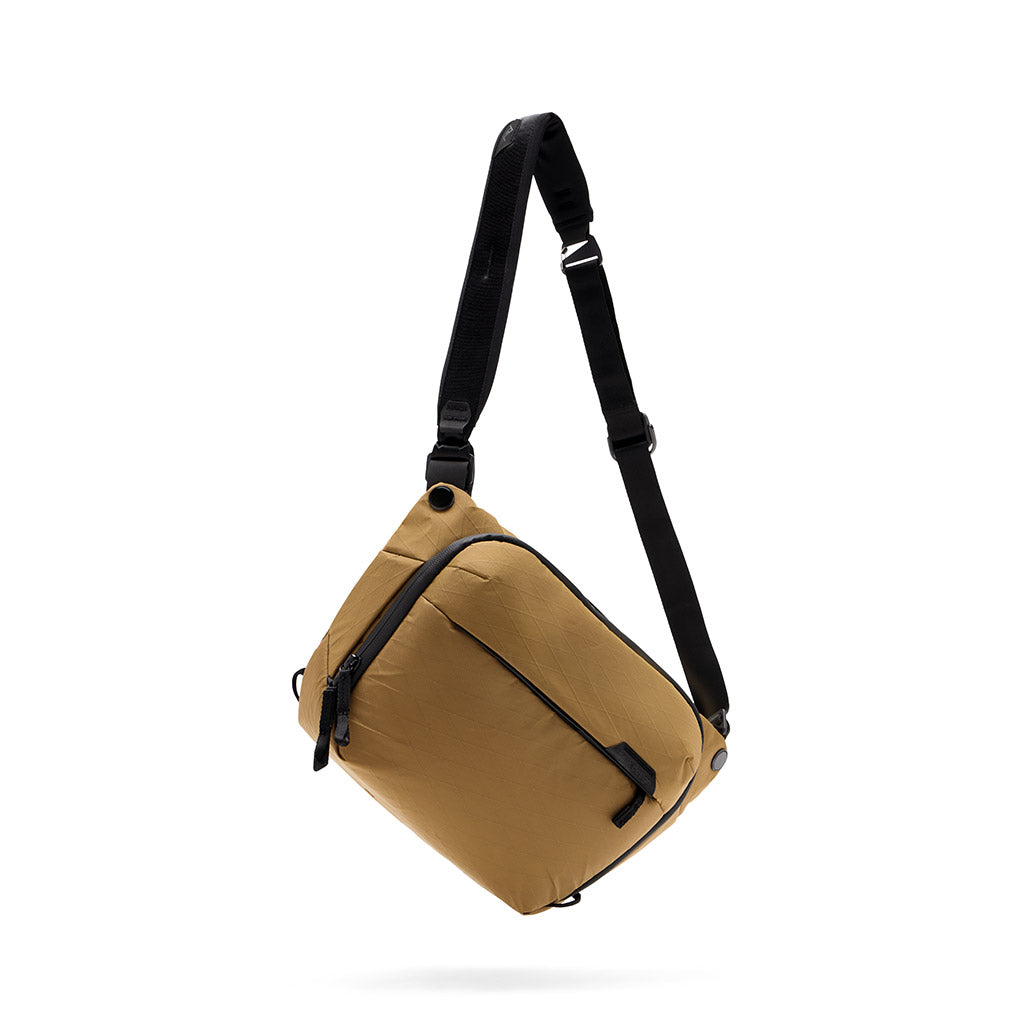 Peak Design Everyday Sling 6L in Coyote — angle view