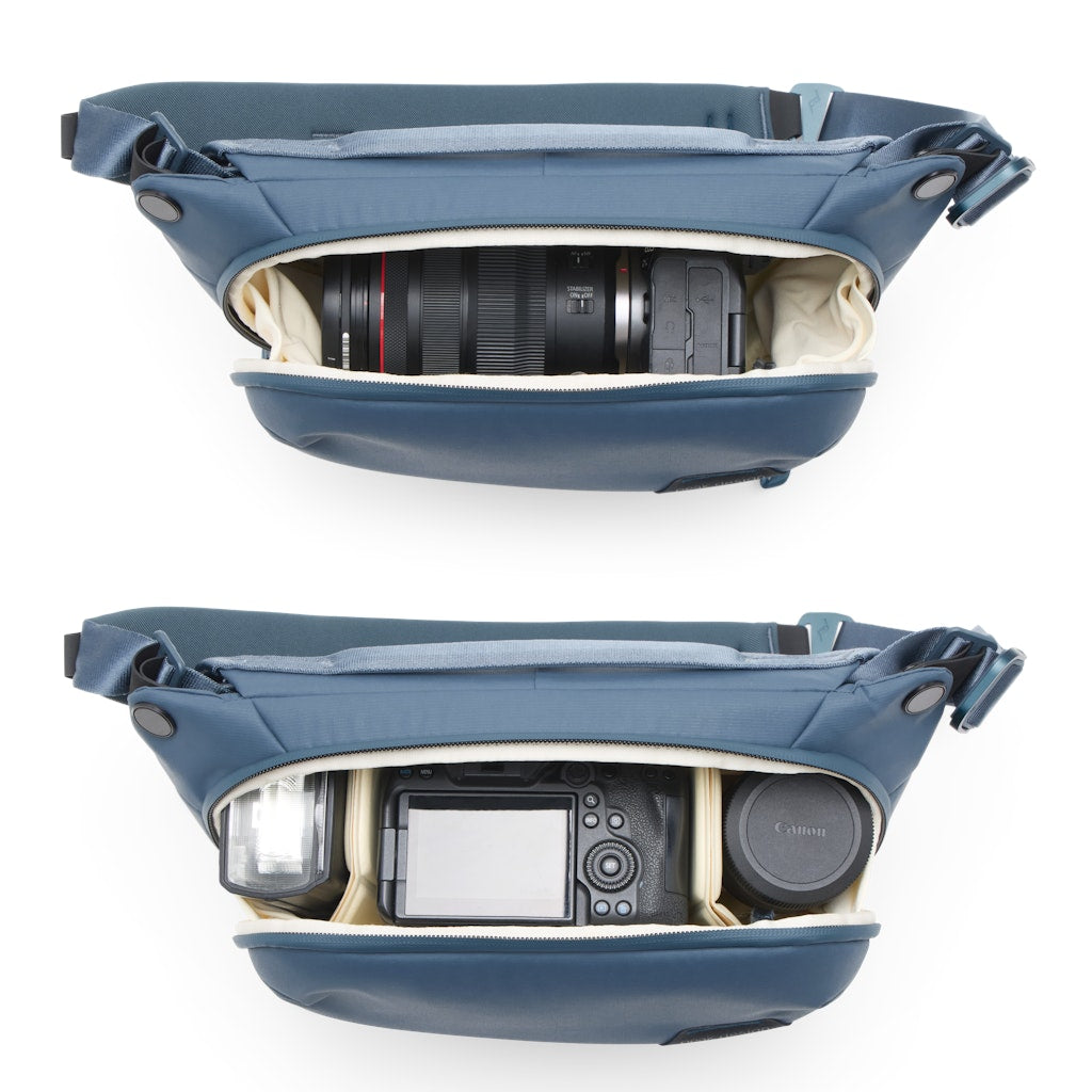 Peak Design Everyday Sling 6L in Ocean — interior view 2