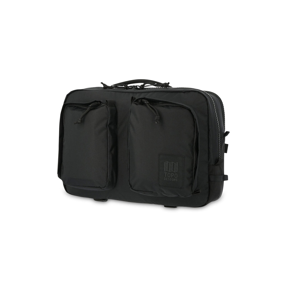 Topo Designs Global Briefcase in Black — angle view 2 # color_Black
