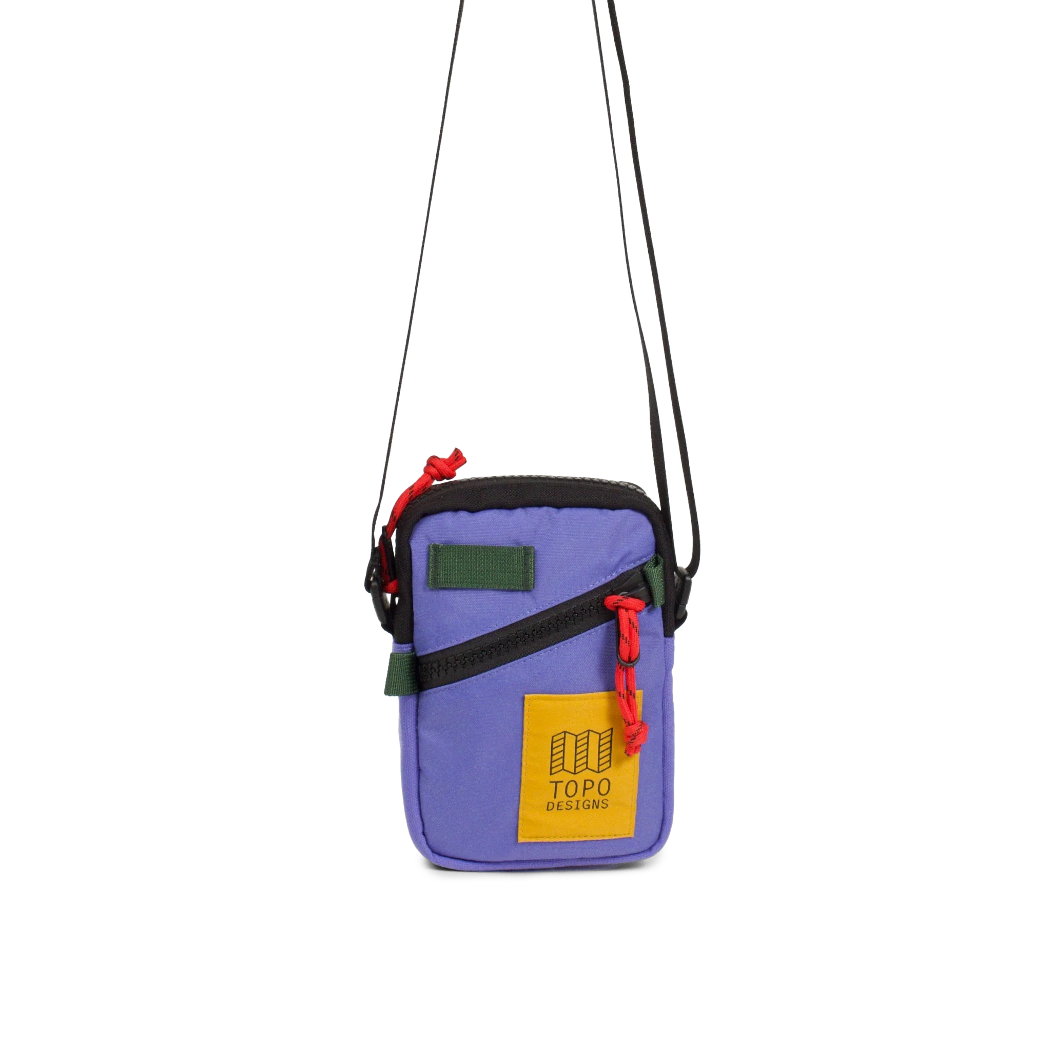 Topo Designs Mini Shoulder Bag in Very Peri Forest — angle view 2 # color_Very Peri Forest