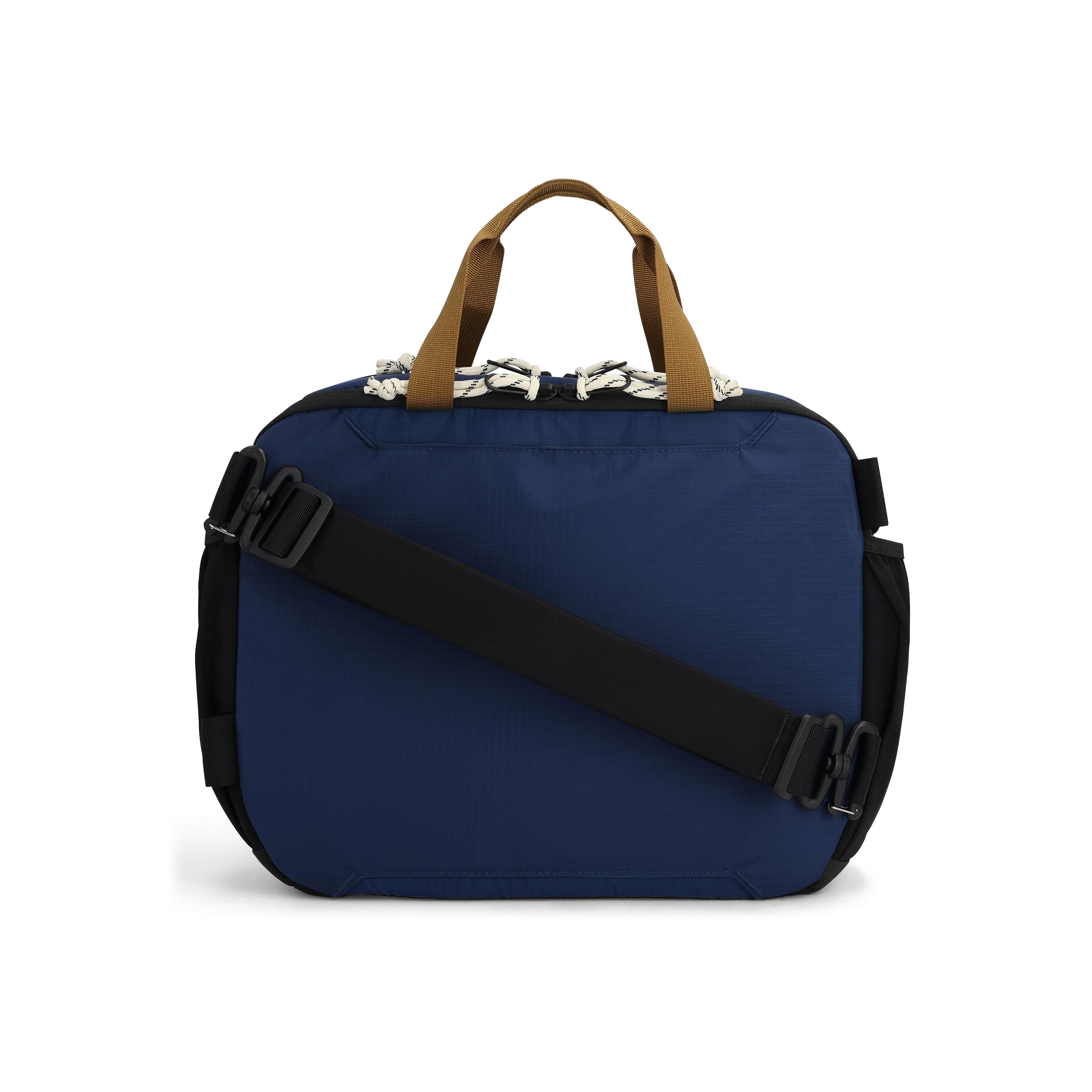 Topo Designs Mountain Cross Bag in Midnight Caribbean — back view # color_Midnight Caribbean