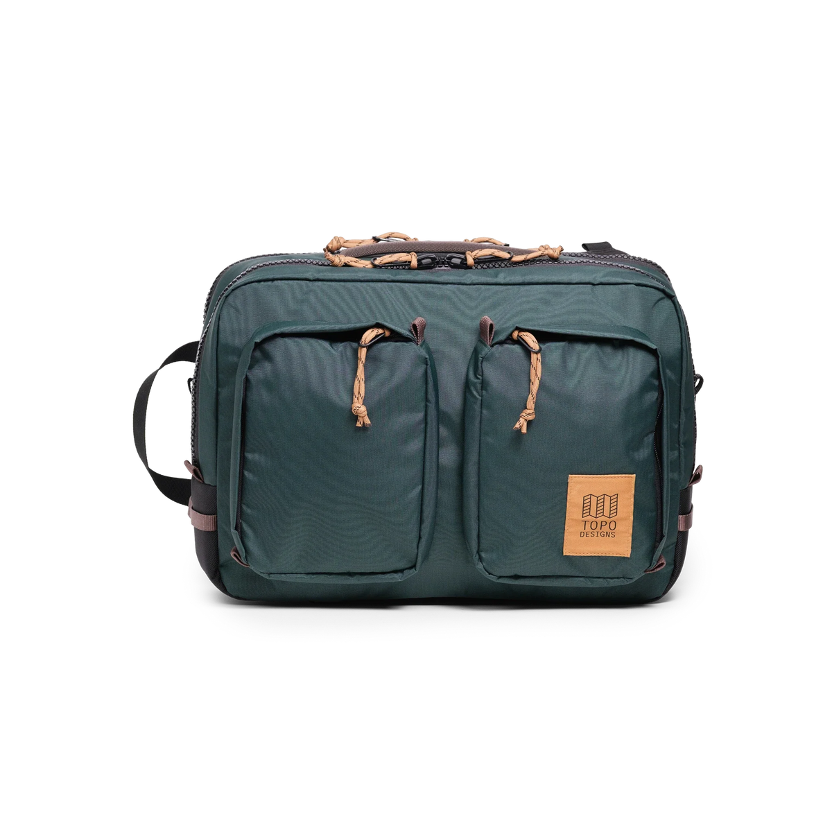 Topo Designs Global Briefcase in Woodland Forest — front view # color_Woodland Forest