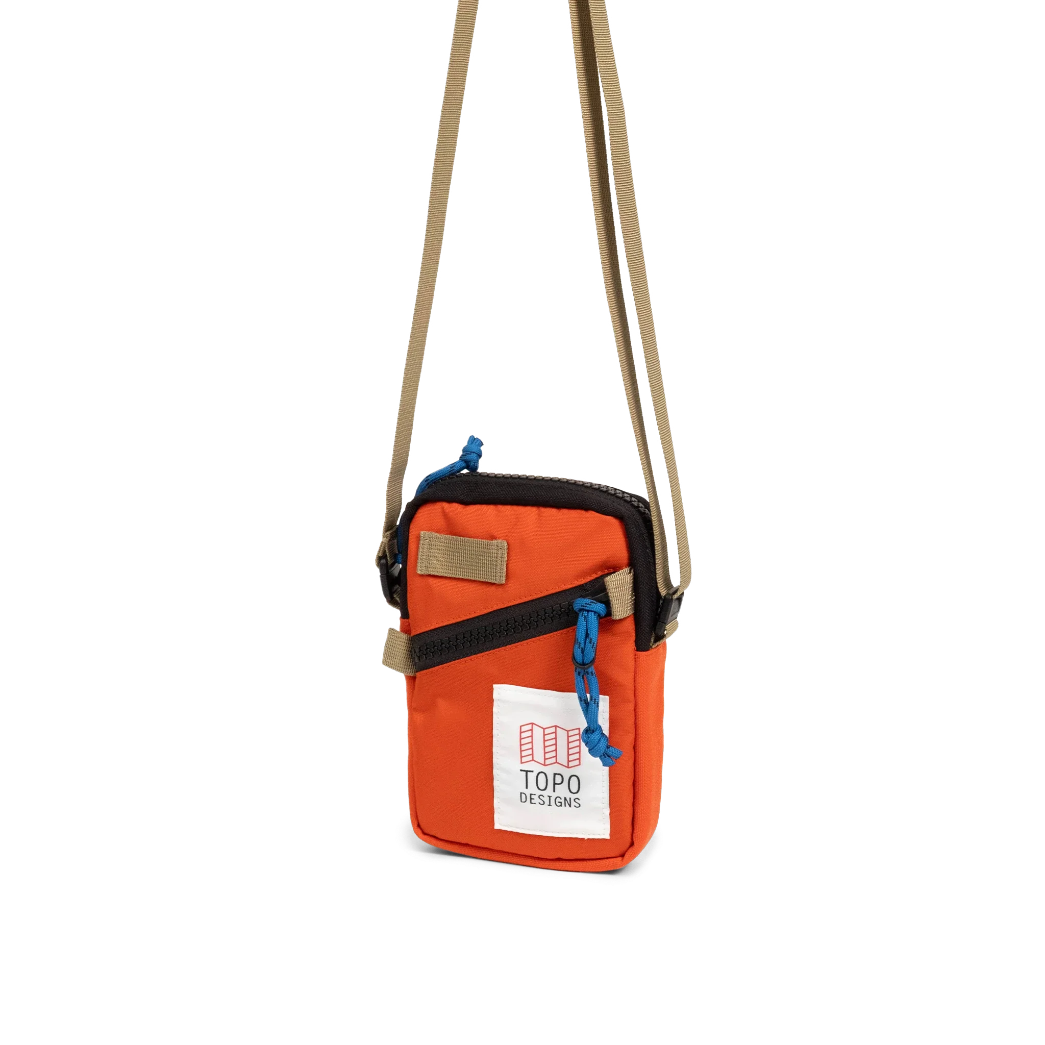 Topo Designs Mini Shoulder Bag in Persimmon Haze — angle view 2 # color_Persimmon Haze
