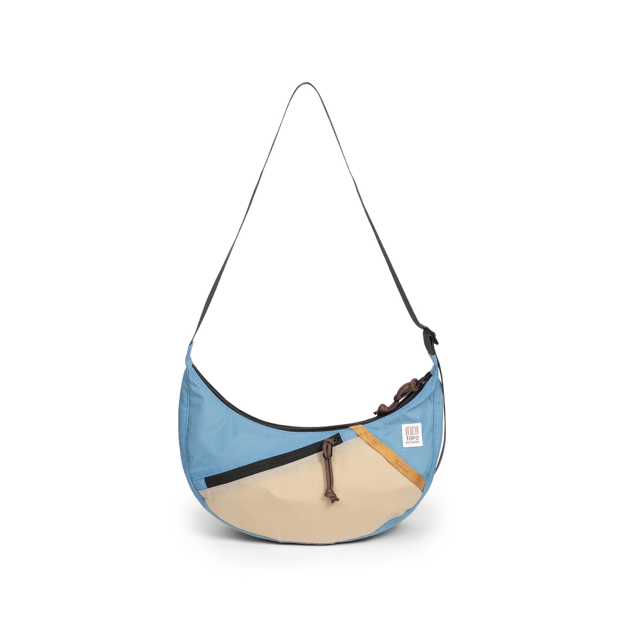 Topo Designs Moonlight Crossbody Bag in River Blue Cobblestone — front view # color_River Blue Cobblestone