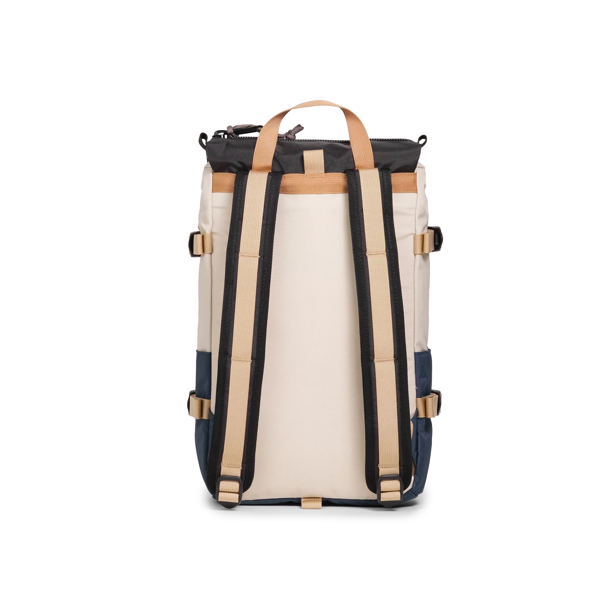 Topo Designs Rover Pack Mini in Bone White Pond Blue — back view # color_Bone White Pond Blue
