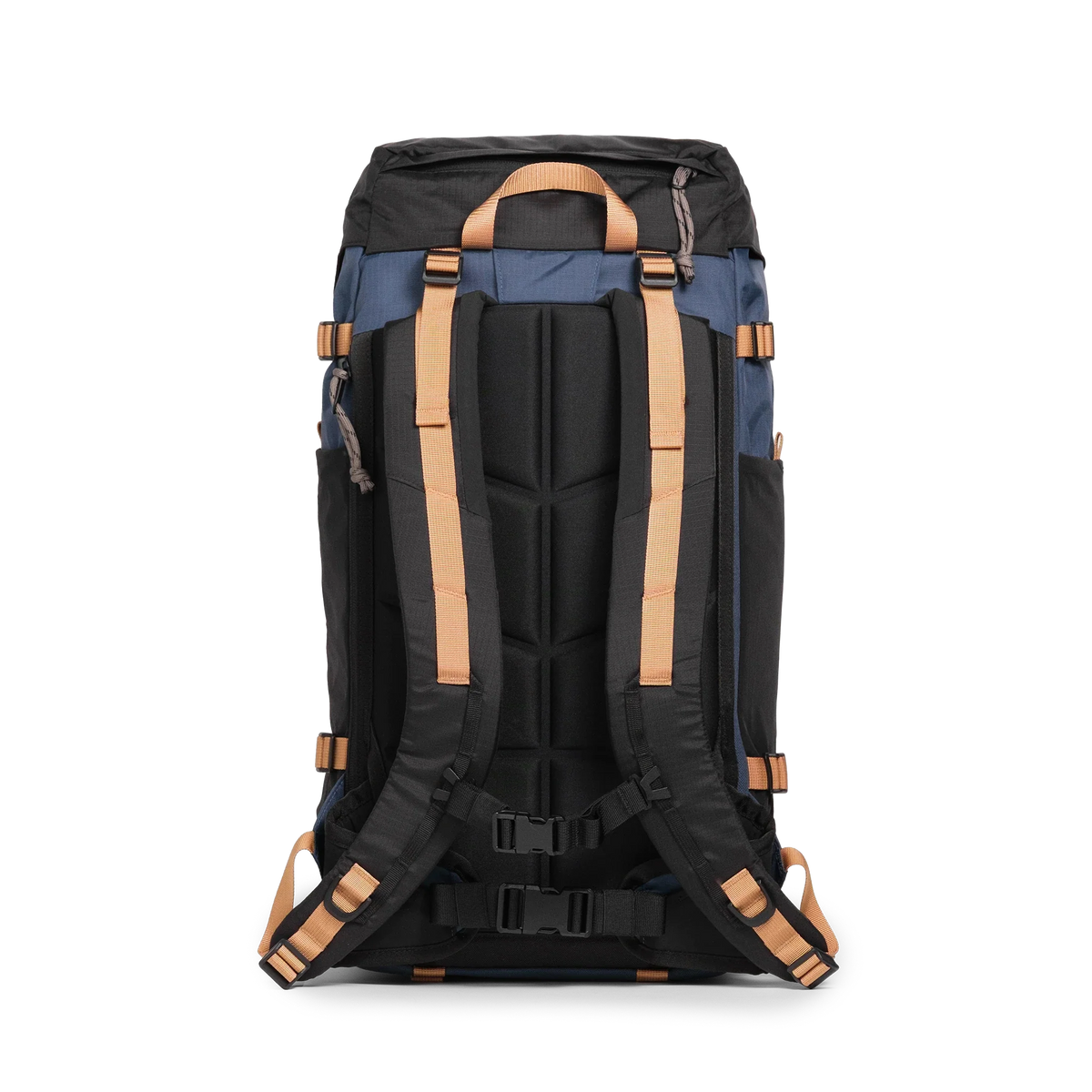 Topo Designs Rover Trail Pack in Bone White Pond Blue — back view # color_Bone White Pond Blue