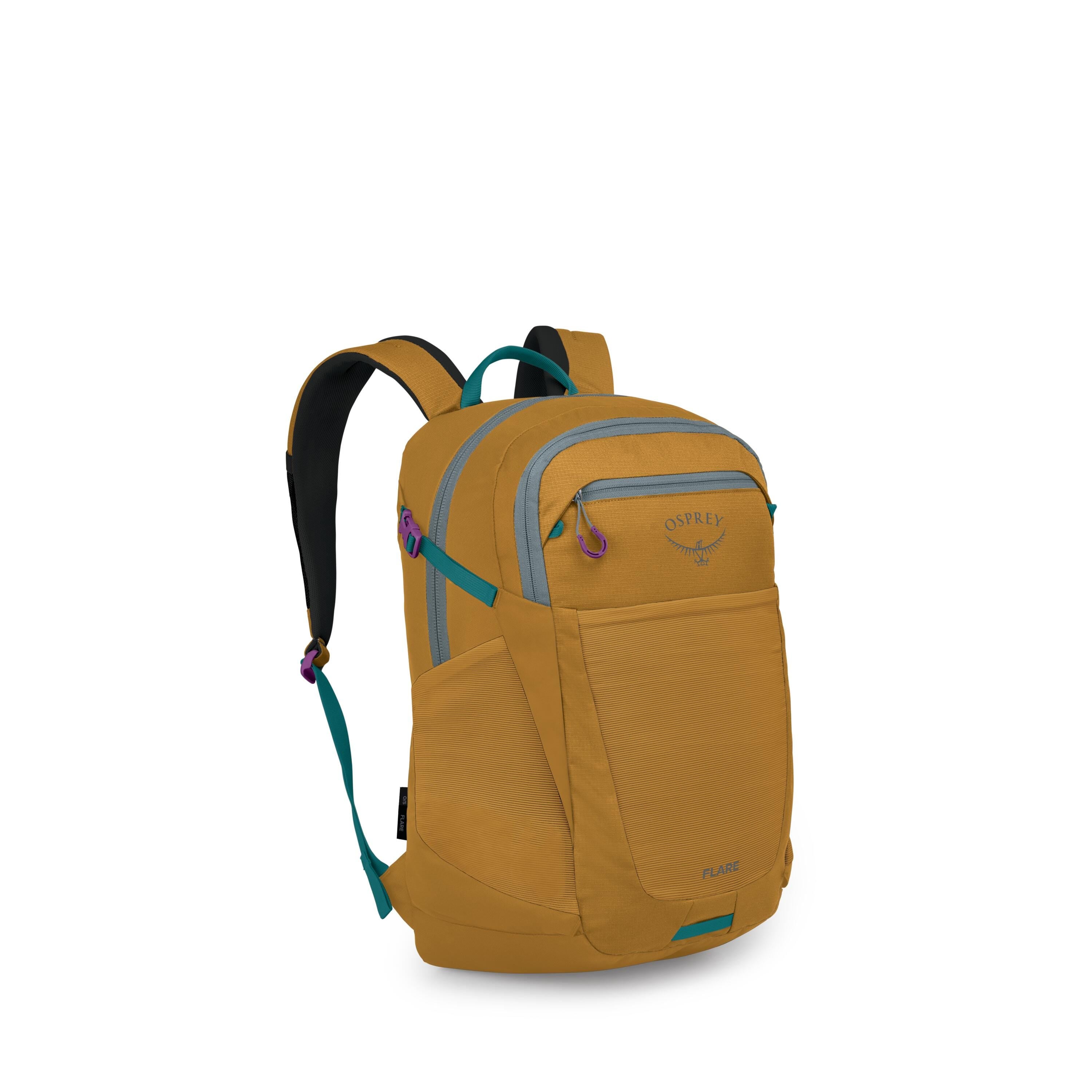 Osprey Flare Laptop Backpack 27L in Barley Brown — front view # color_Barley Brown