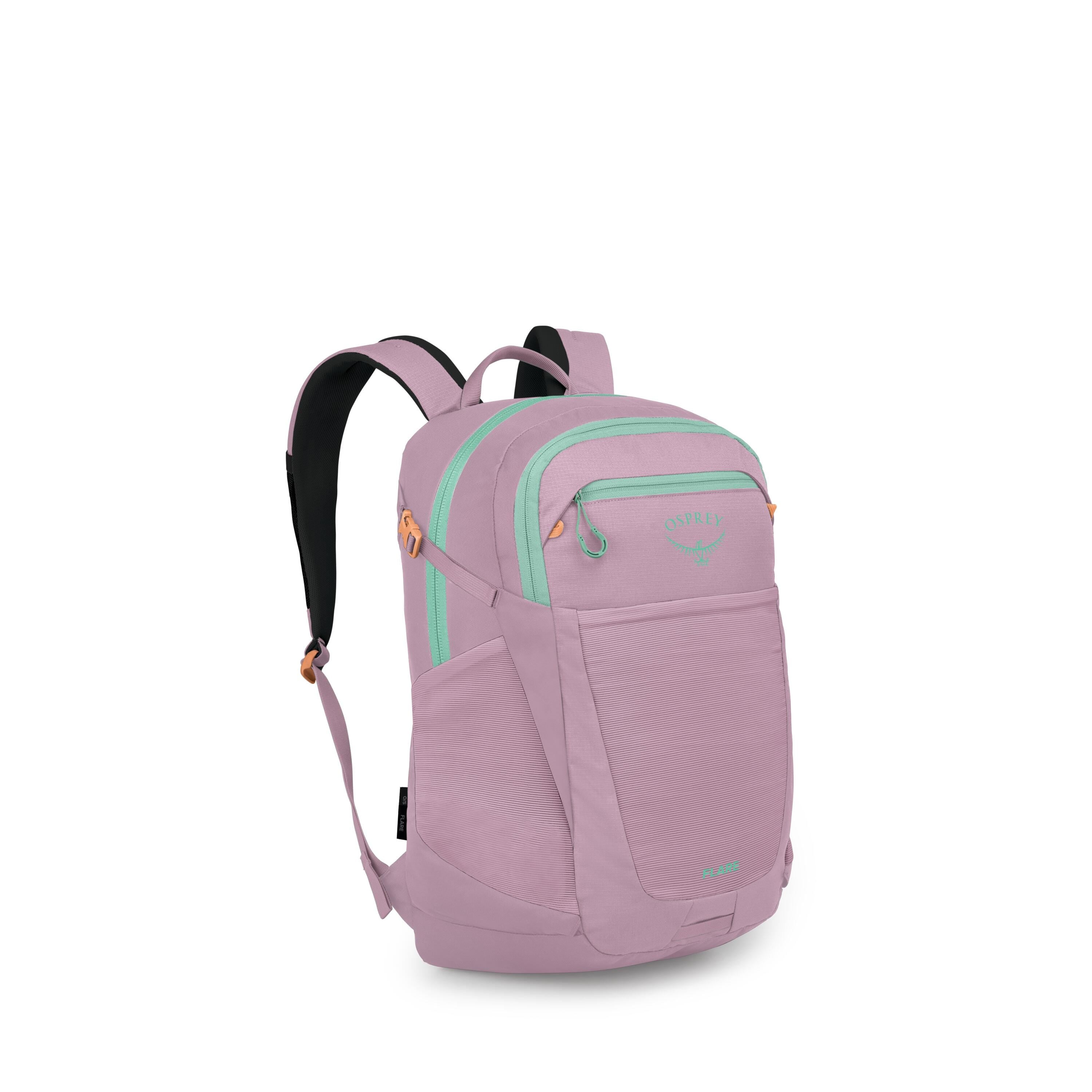 Osprey Flare Laptop Backpack 27L in Iris Pink — front view # color_Iris Pink