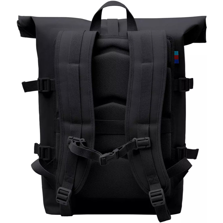 GotBag Rolltop Backpack in Black — back view