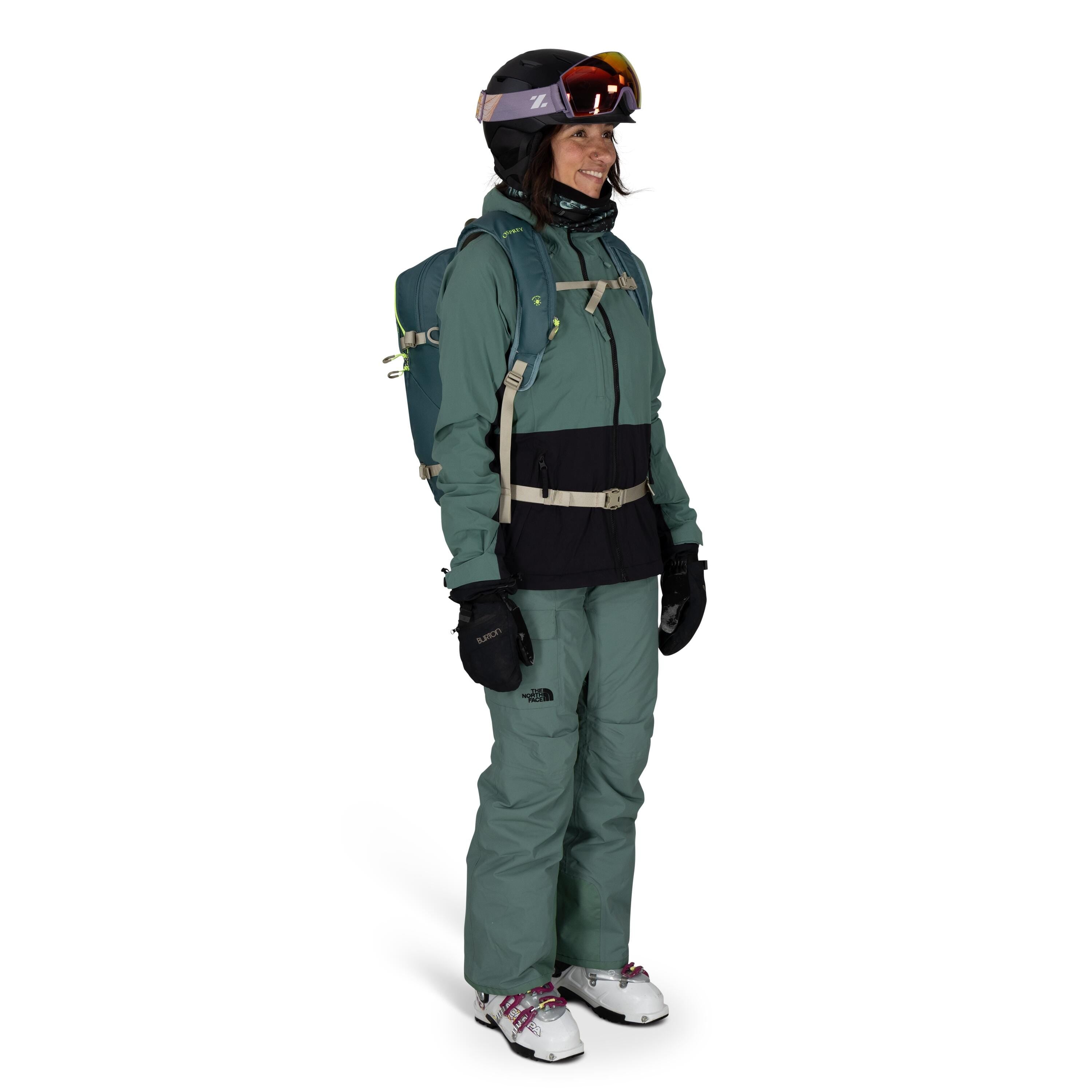Osprey Glade 20 Ski & Snowboard Hydration Backpack 20L in Cascade Blue — lifestyle