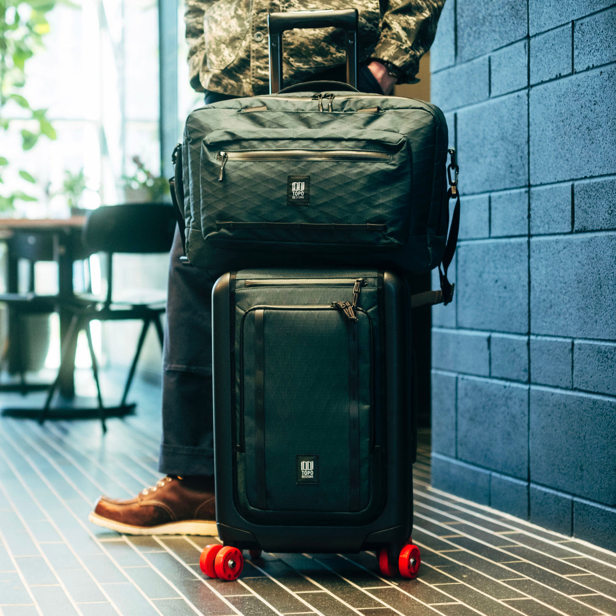 Topo Designs Global Pro Travel Roller Bag — lifestyle 3