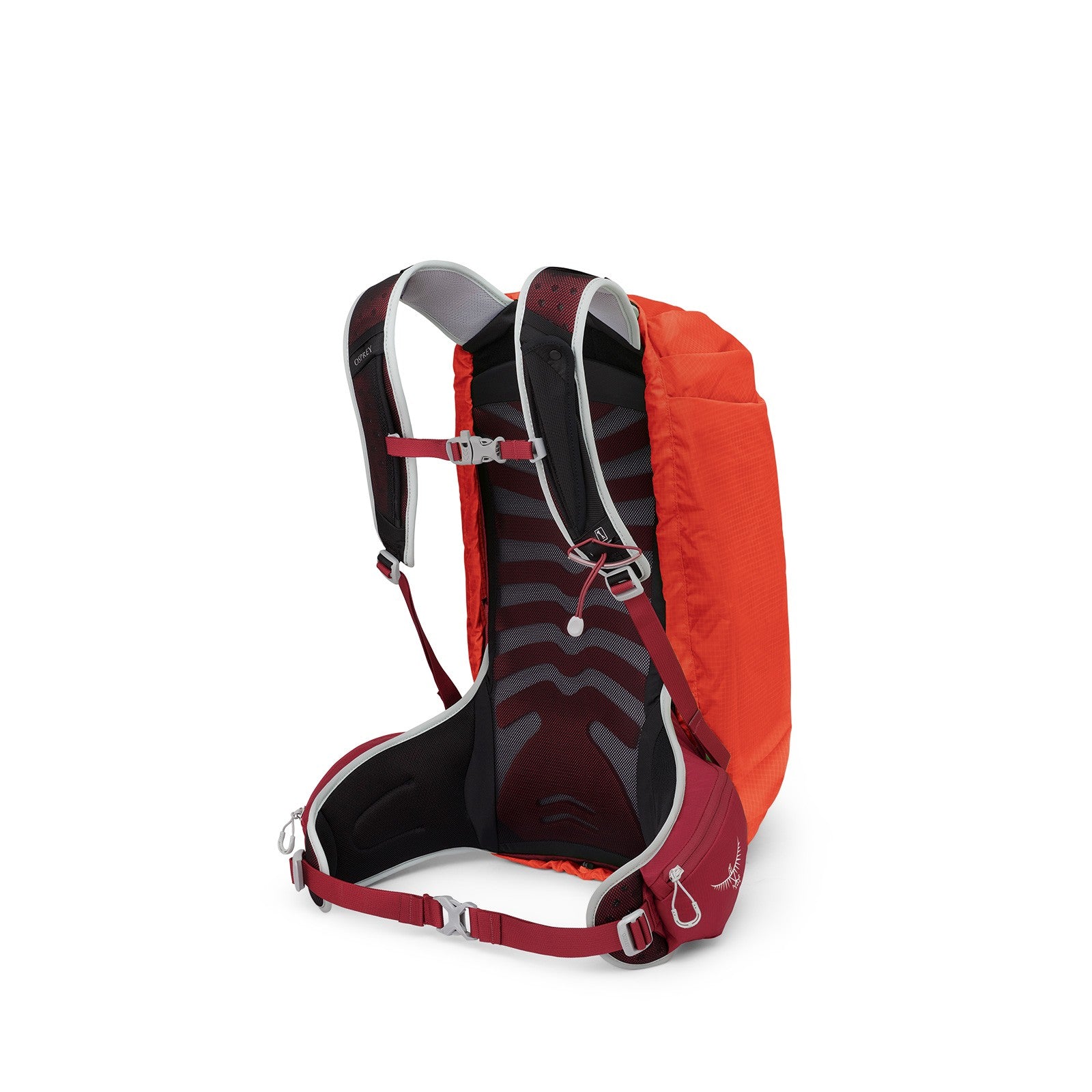 Osprey Hi-Vis Raincover Extra Small in Mars Orange — back view
