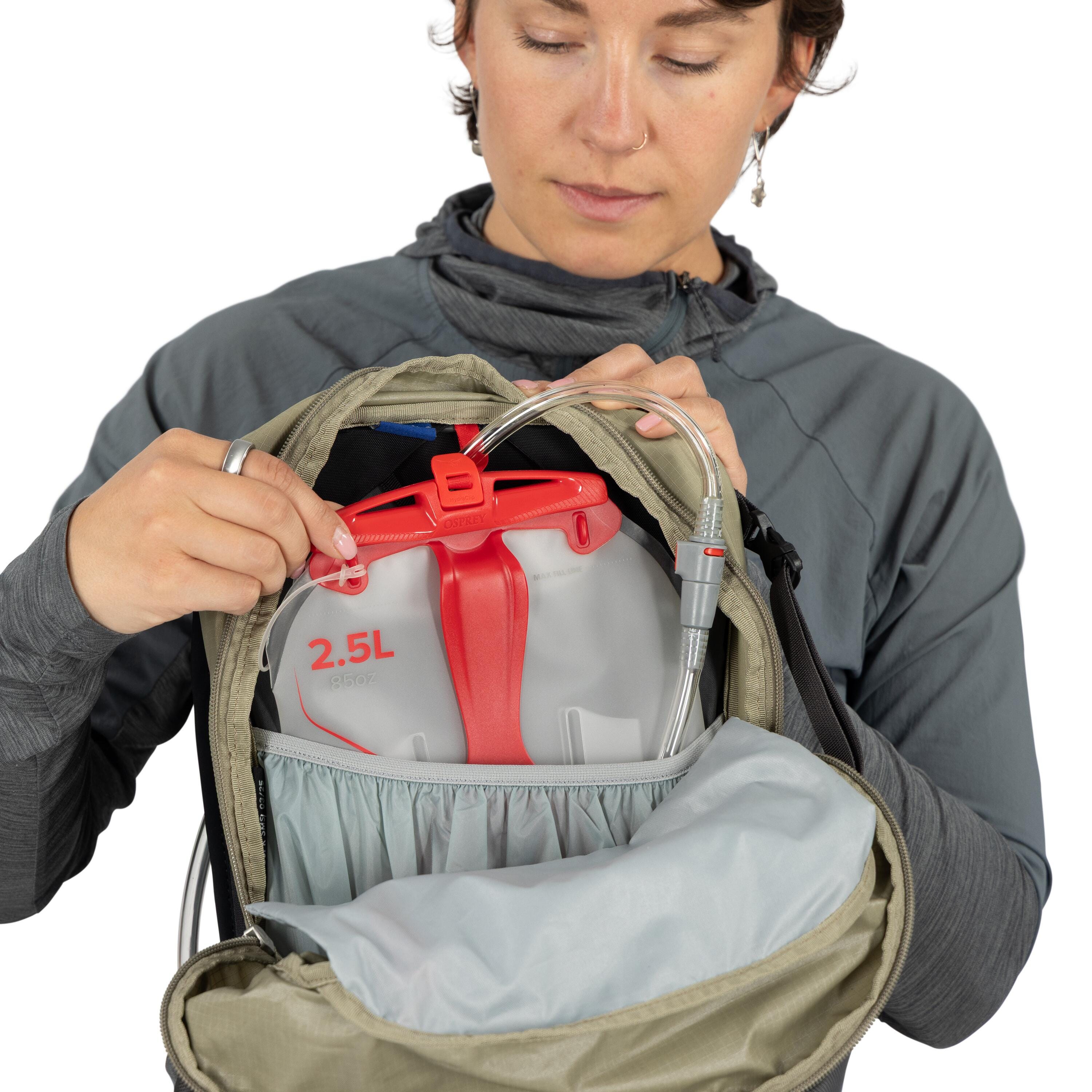 Osprey Hikelite 18 Hiking Backpack 18L in Olive Tan — detail view 3