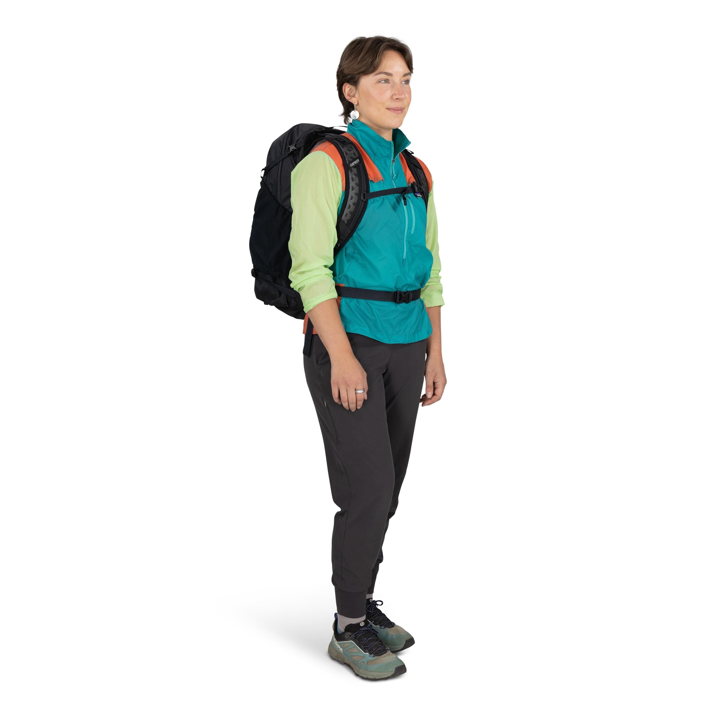 Osprey Hikelite 26 Hiking Backpack 26L in Raven Black — lifestyle
