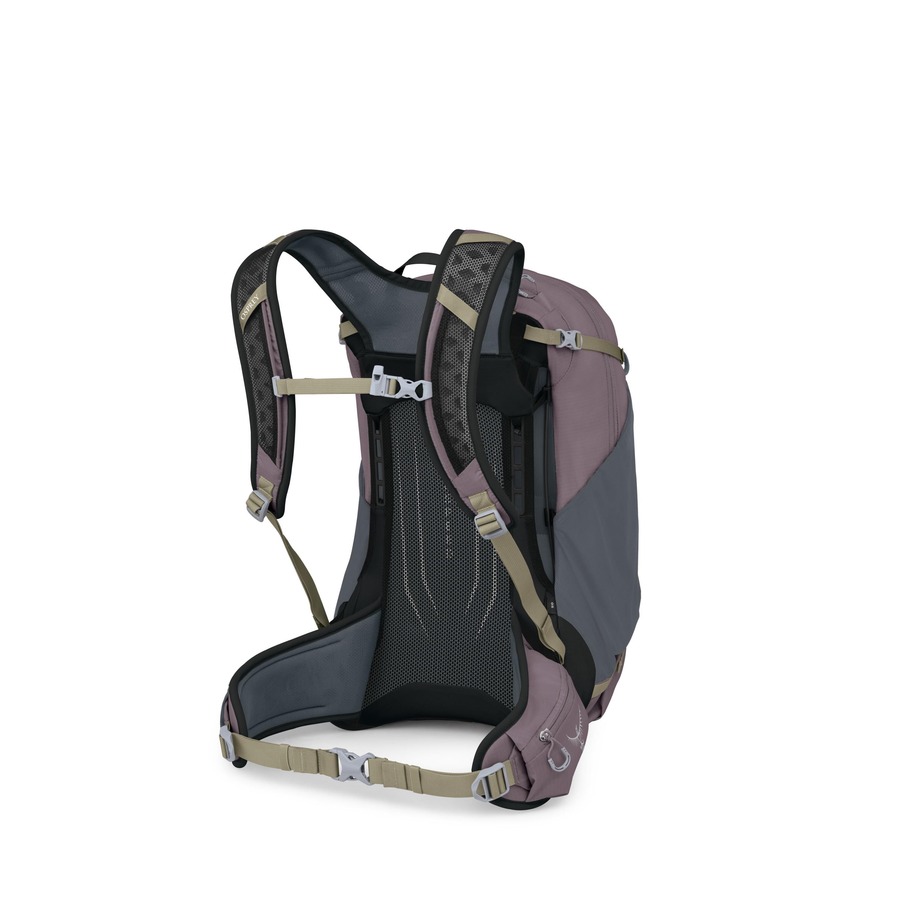 Osprey Hikelite 28 Hiking Backpack 28L in Graphite Purple — angle view 3