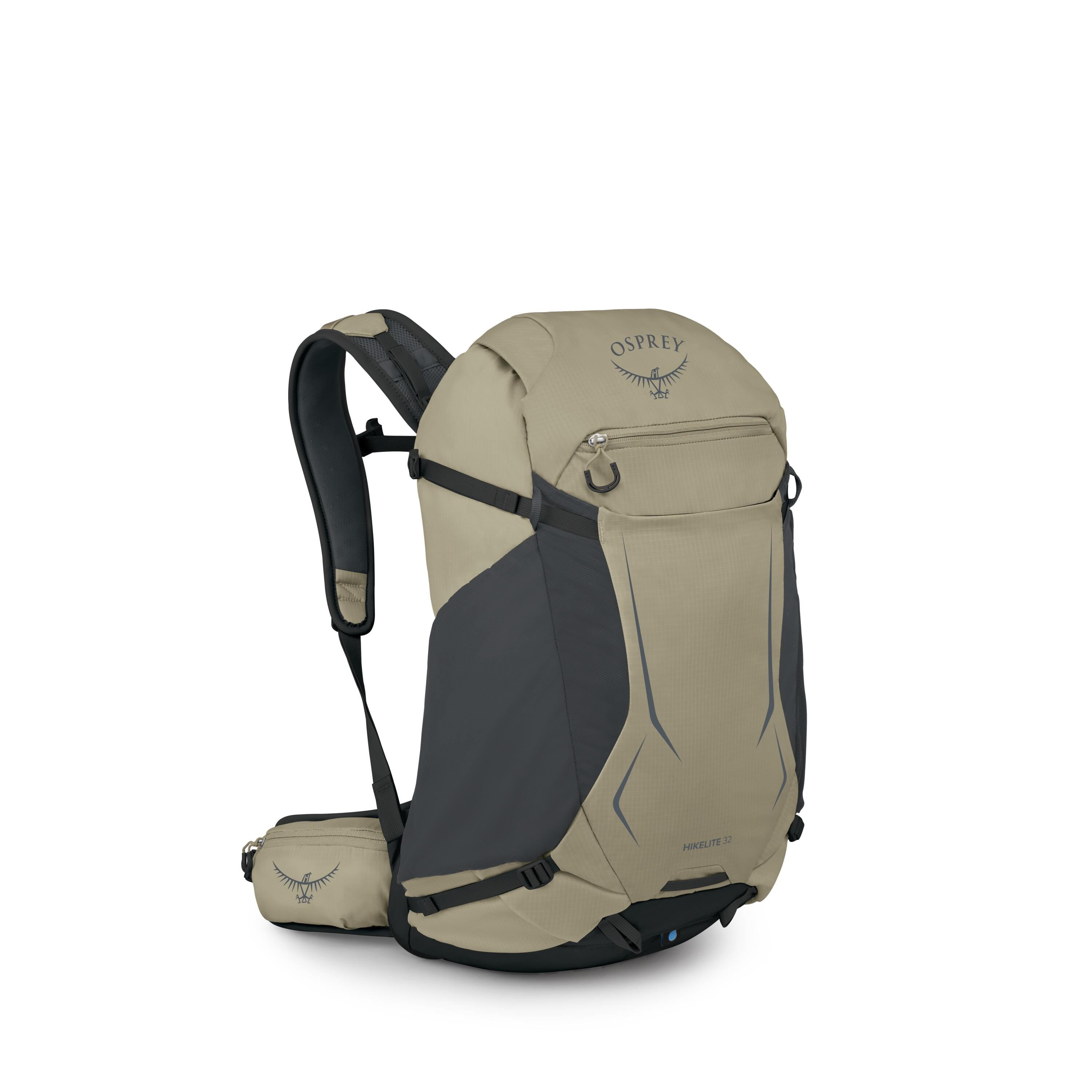 Osprey Hikelite 32 Hiking Backpack 32L in Olive Tan — angle view 2