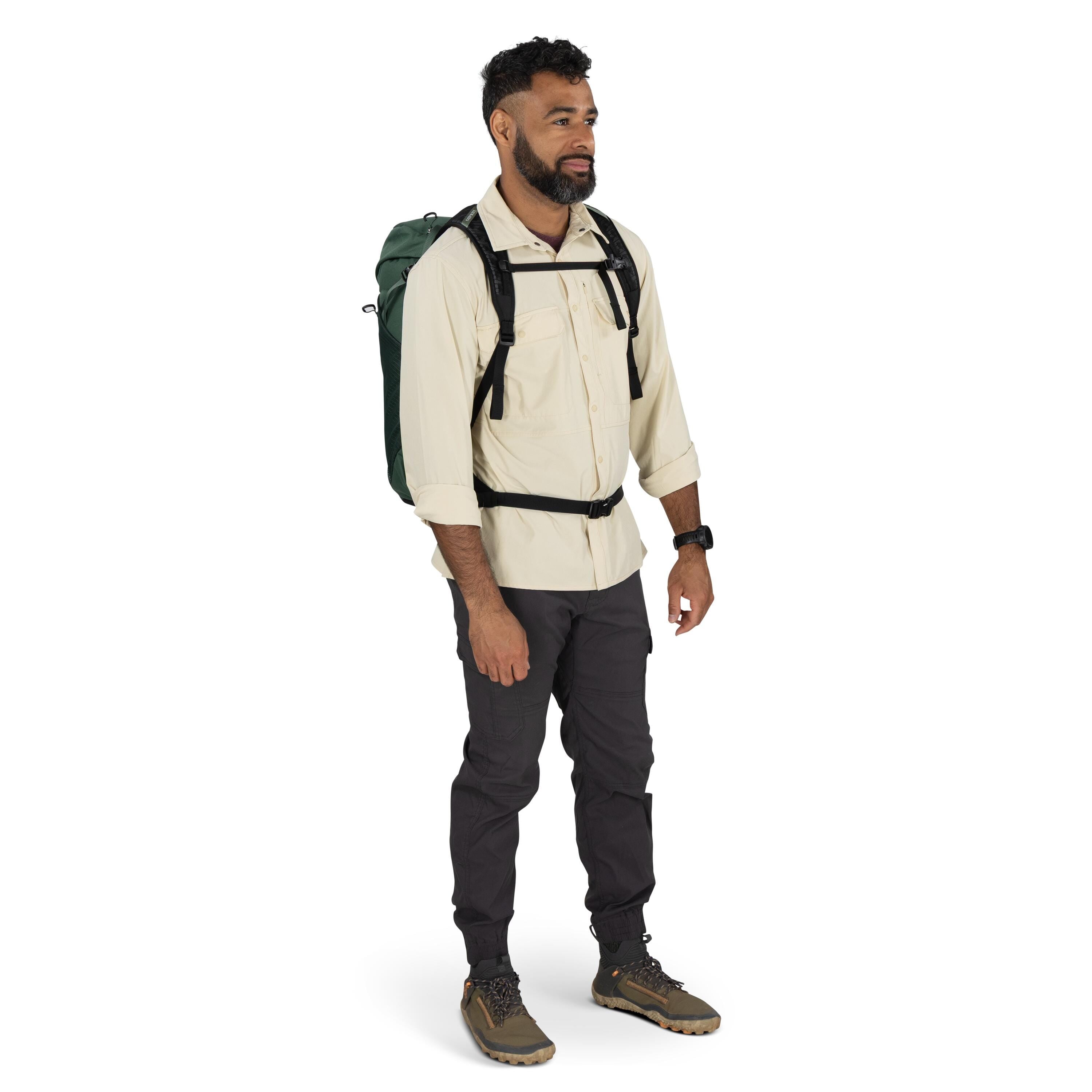 Osprey Hikelite LT 30 Hiking Backpack 30L in Tundra Green — lifestyle