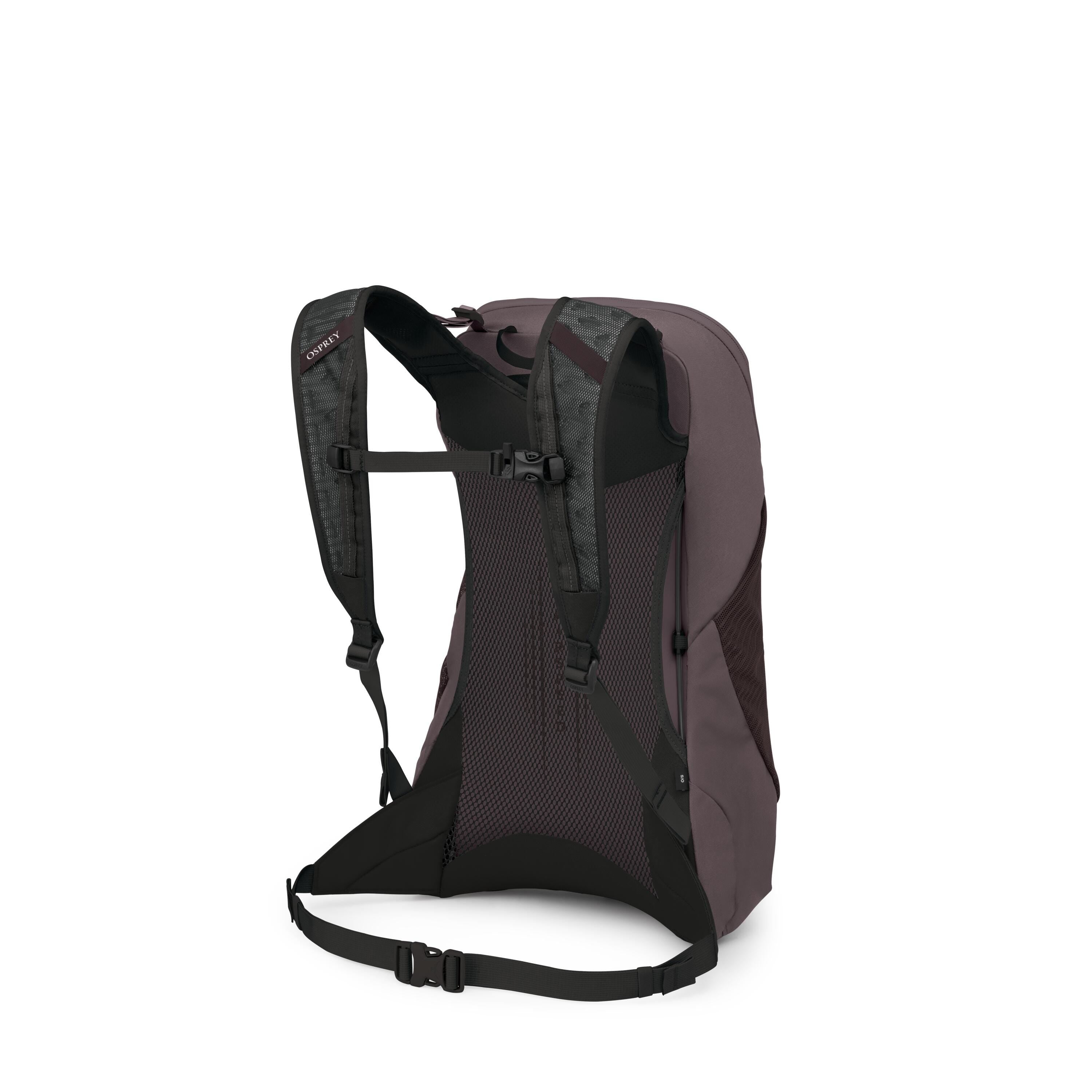 Osprey Hikelite LT 16 Hiking Backpack 16L in Graphite Purple — angle view 3