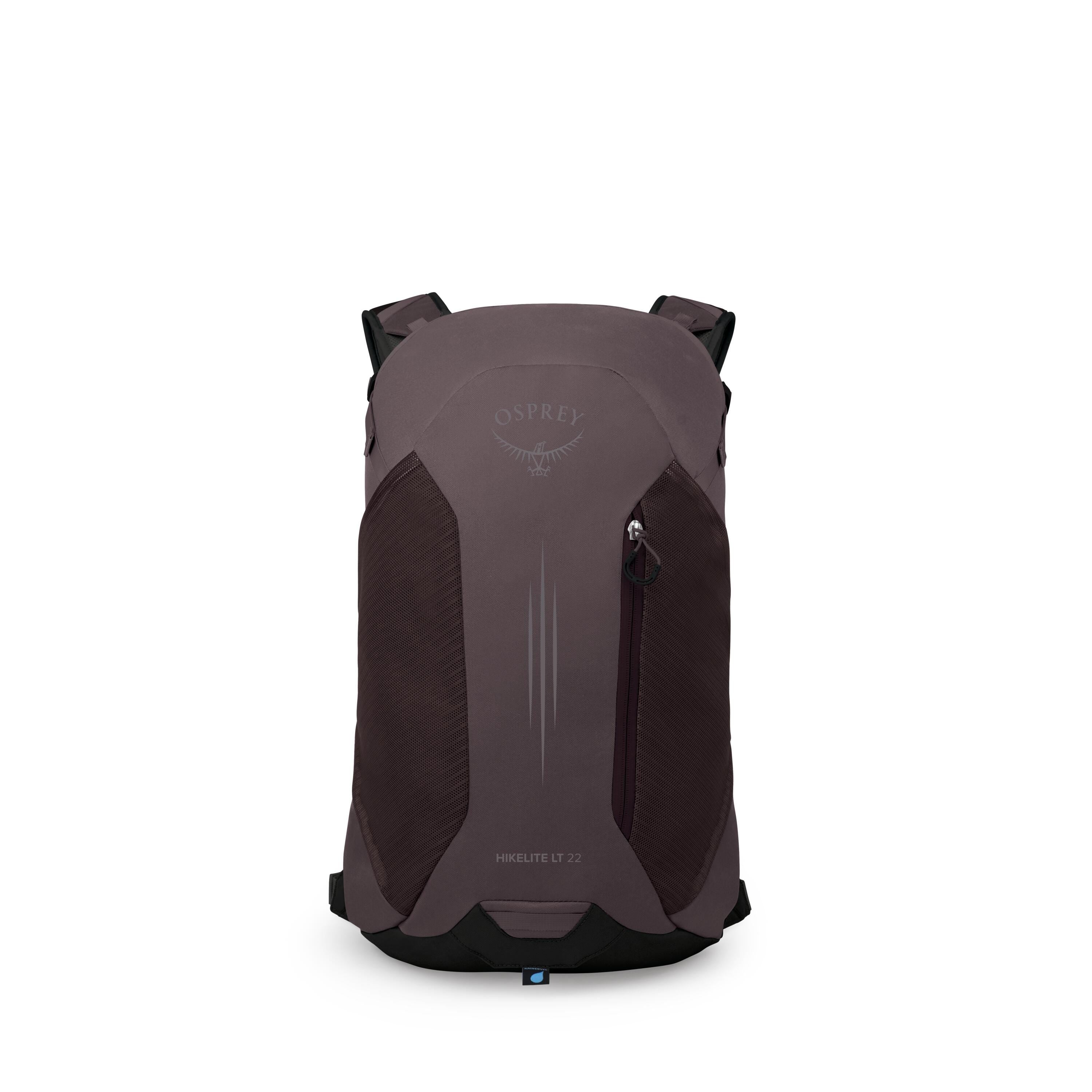 Osprey Hikelite LT 22 Hiking Backpack 22L in Graphite Purple — front view