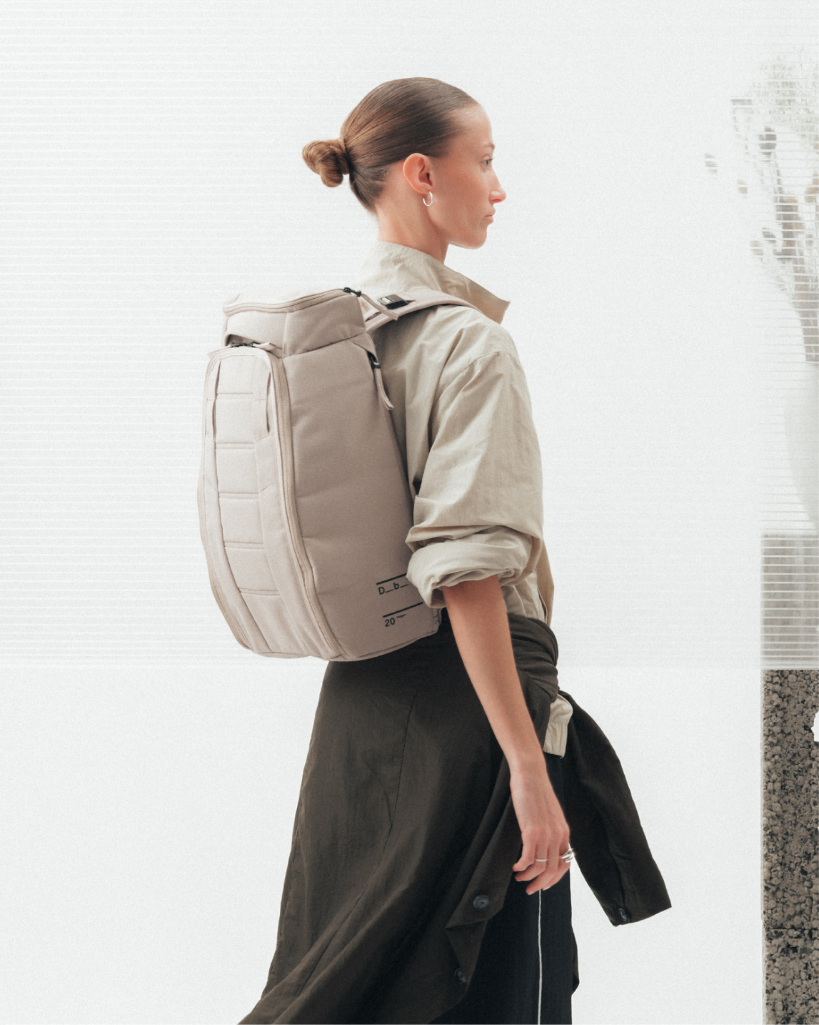 Db Journey Hugger Backpack 20L in Fogbow Beige — lifestyle # color_Fogbow Beige