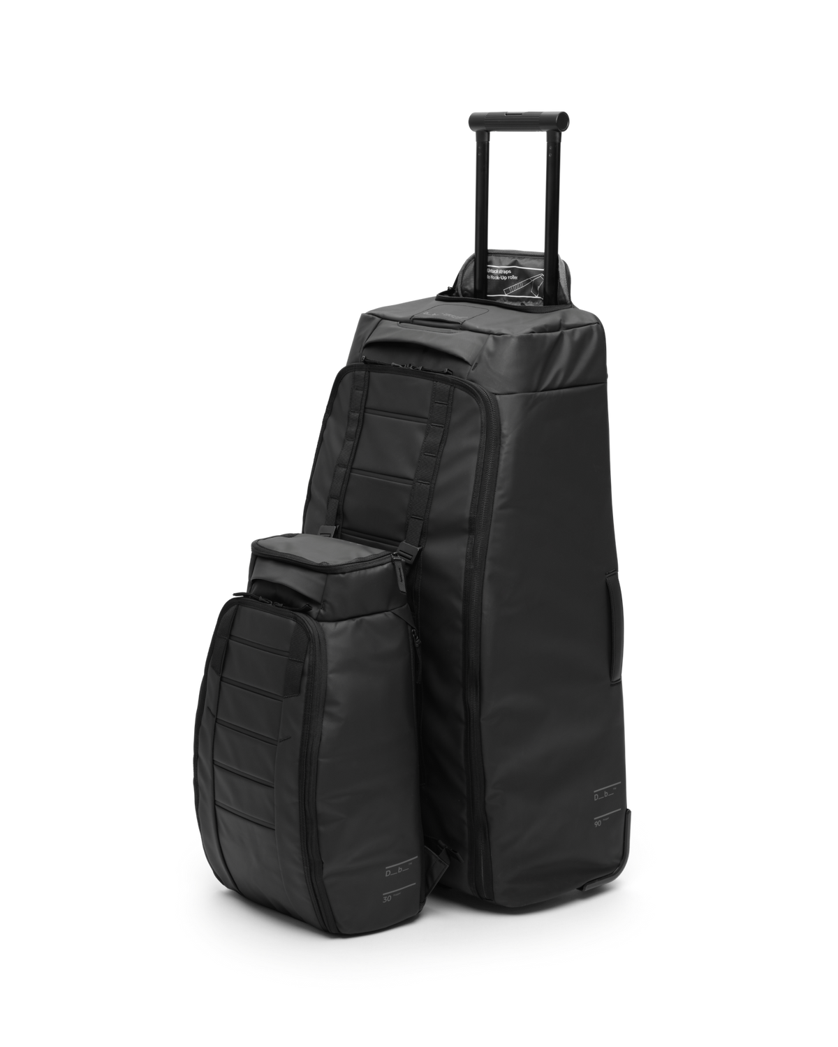Db Journey Hugger Backpack 30L in Black Out — angle view 3 # color_Black Out
