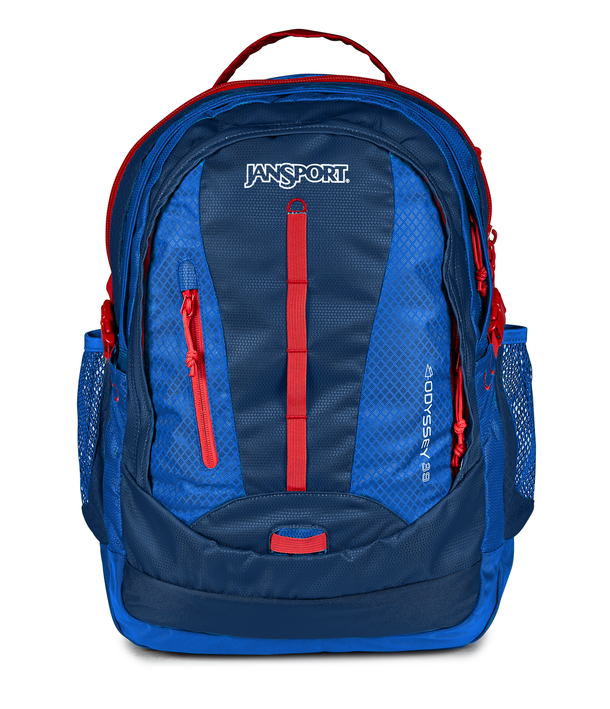 JanSport Odyssey Backpack in Navy — front view # color_Navy