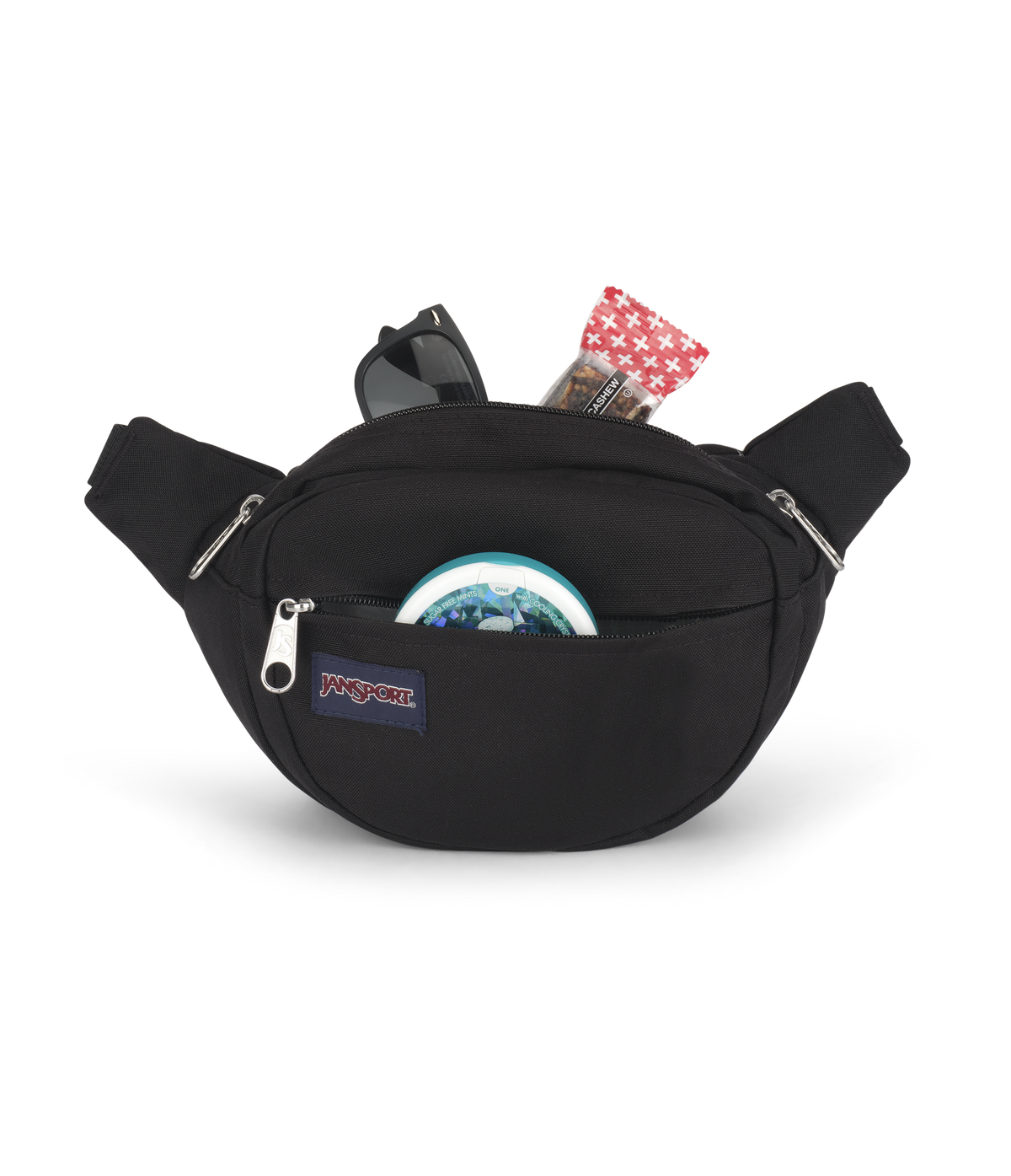 JanSport Fifth Avenue Fanny Pack in Black — detail view