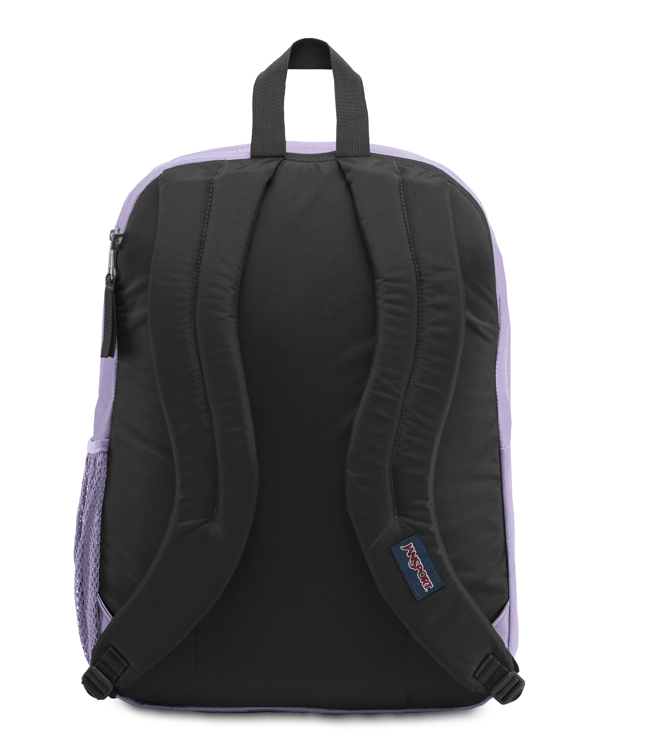 JanSport Big Student Backpack 34L in Pastel Lilac — back view # color_Pastel Lilac