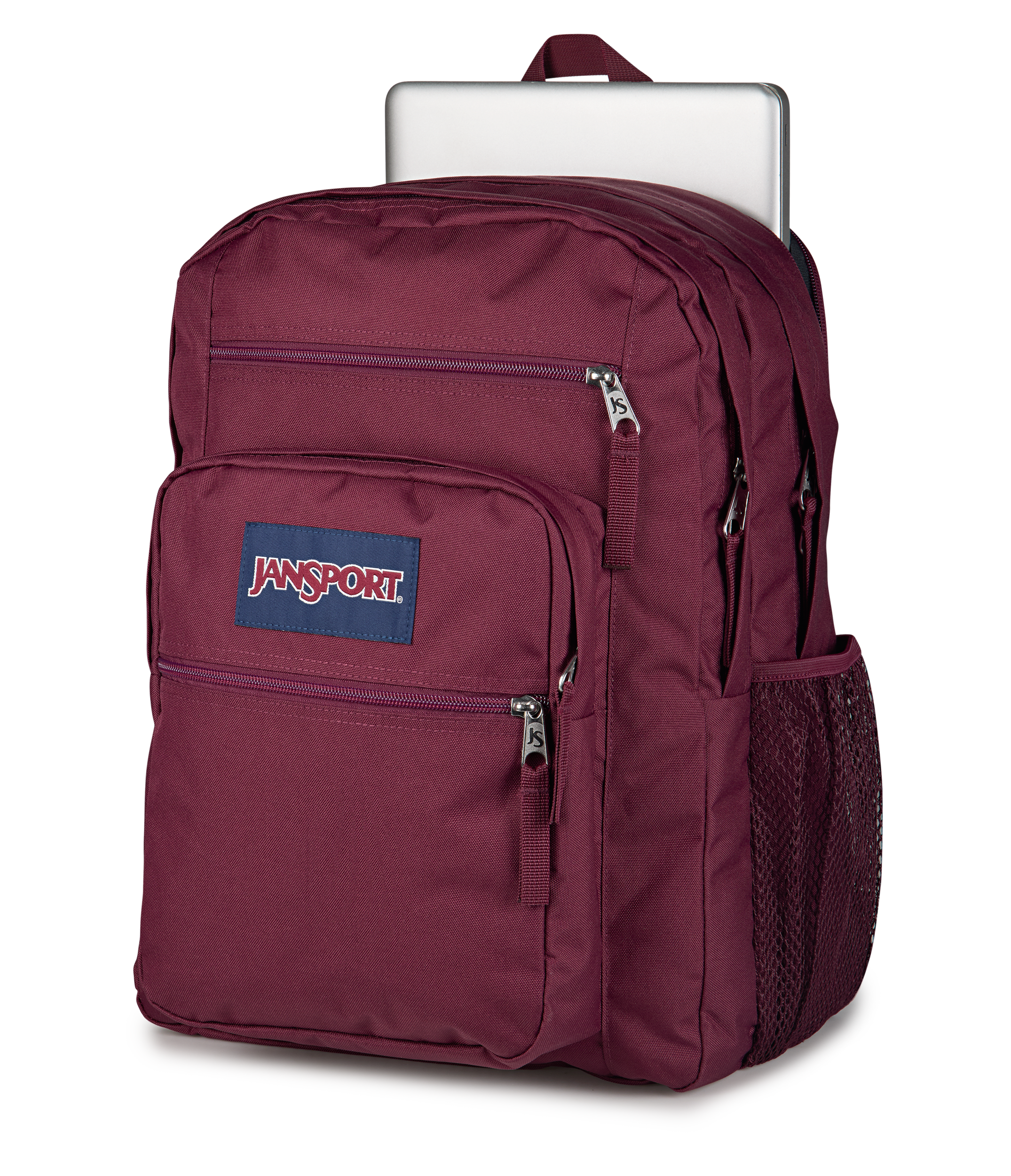 JanSport Big Student Backpack 34L in Cherry Lacquer — detail view 2 # color_Cherry Lacquer