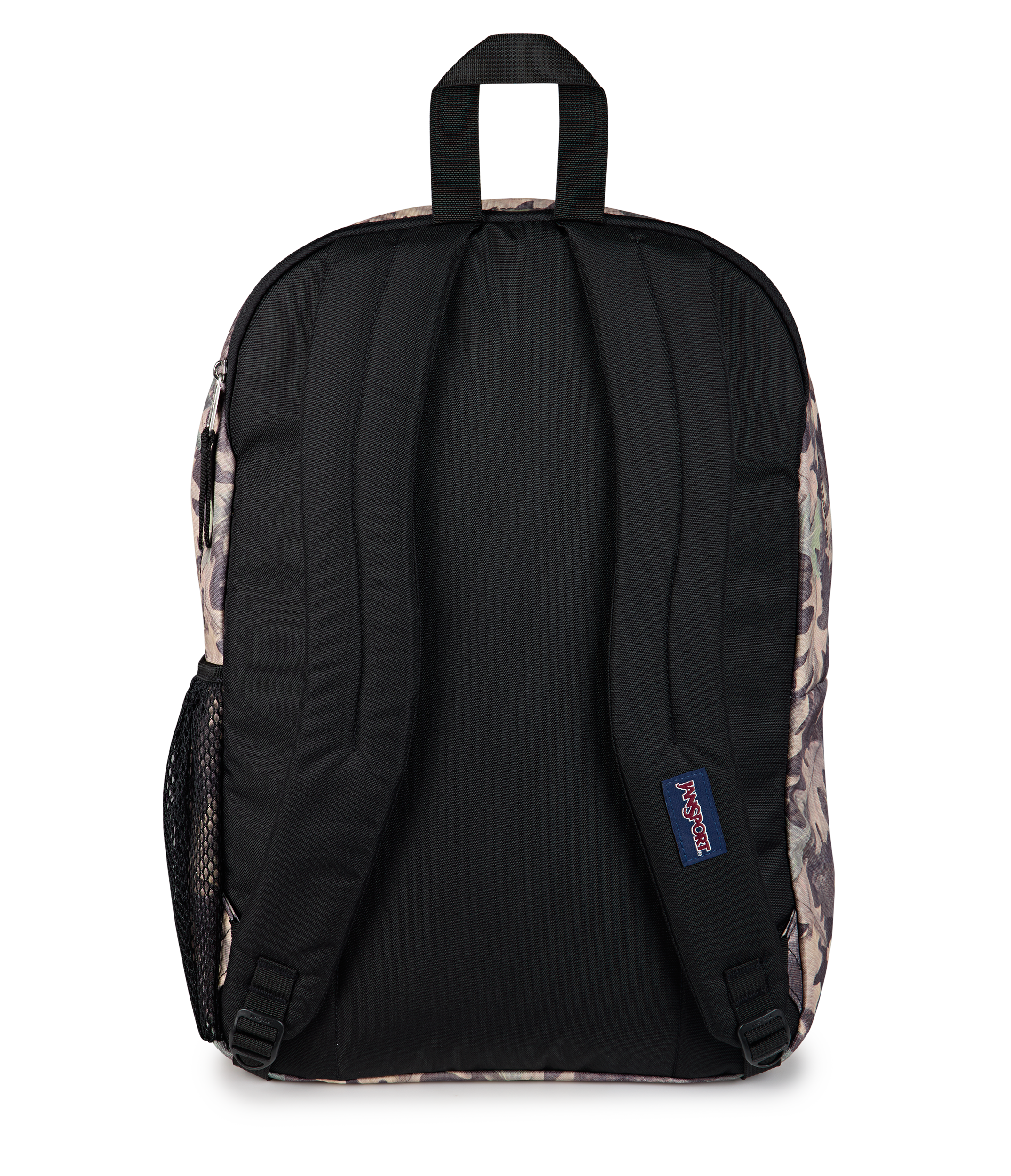 JanSport Big Student Backpack 34L in Woodland Camo — back view # color_Woodland Camo