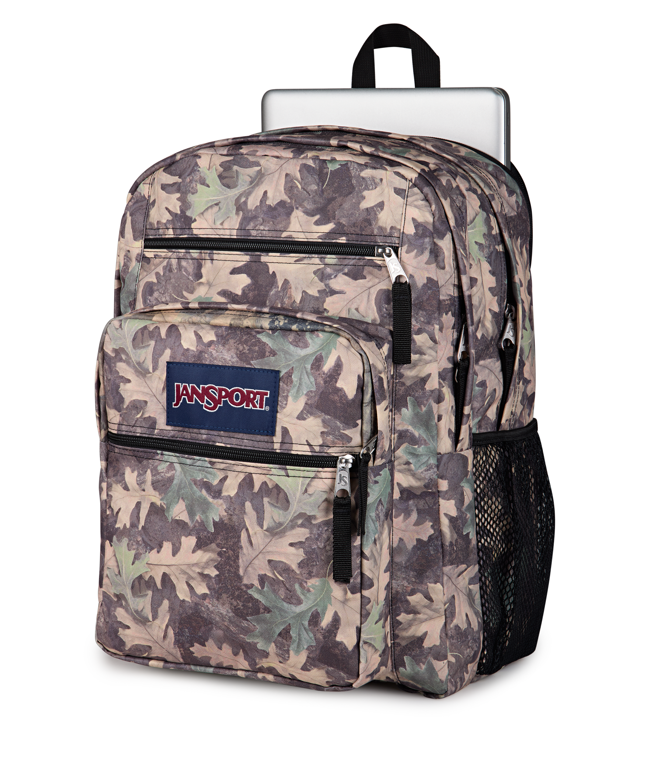 JanSport Big Student Backpack 34L in Woodland Camo — detail view 2 # color_Woodland Camo