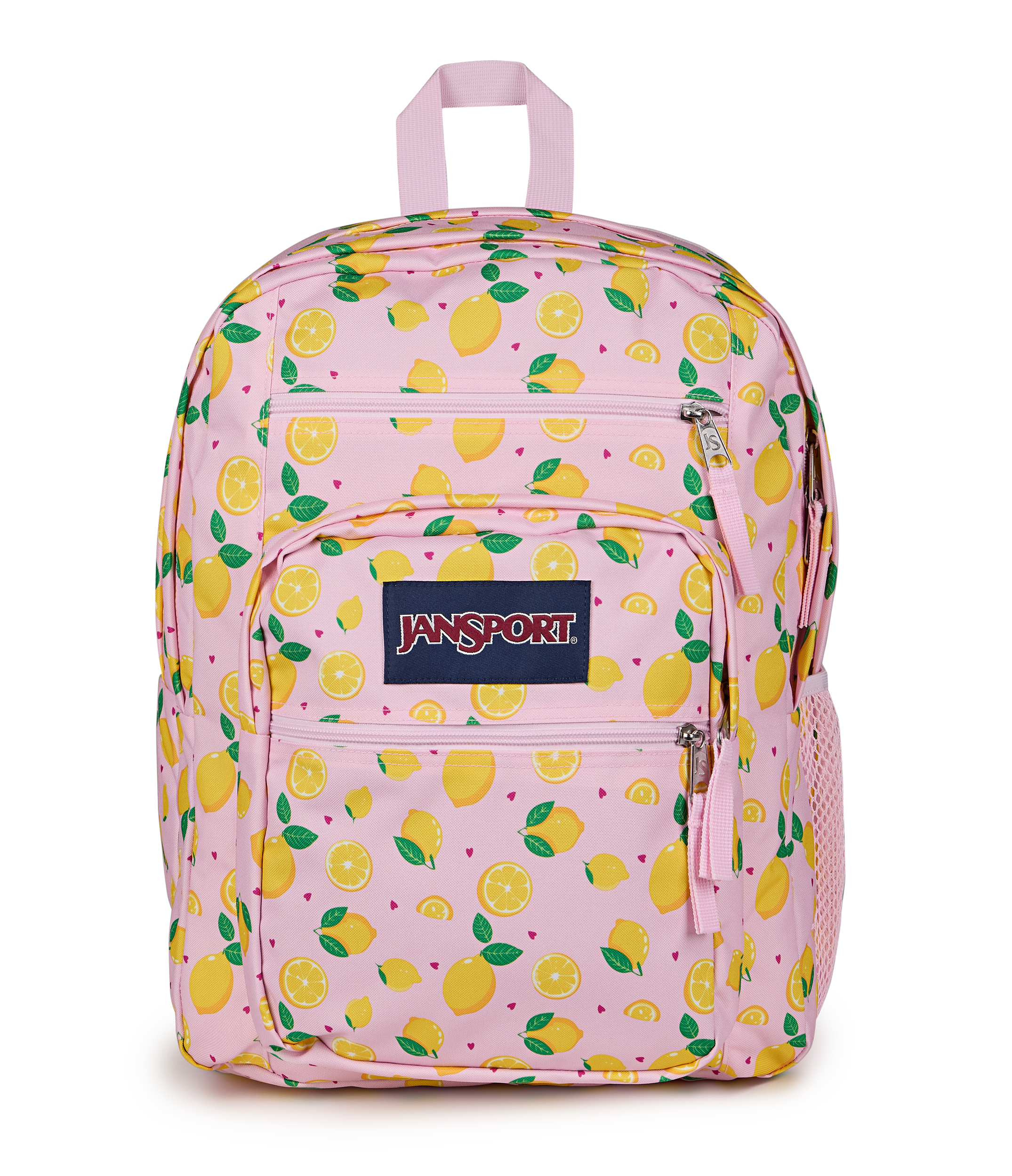 JanSport Big Student Backpack 34L in Lemonade Stand — front view # color_Lemonade Stand