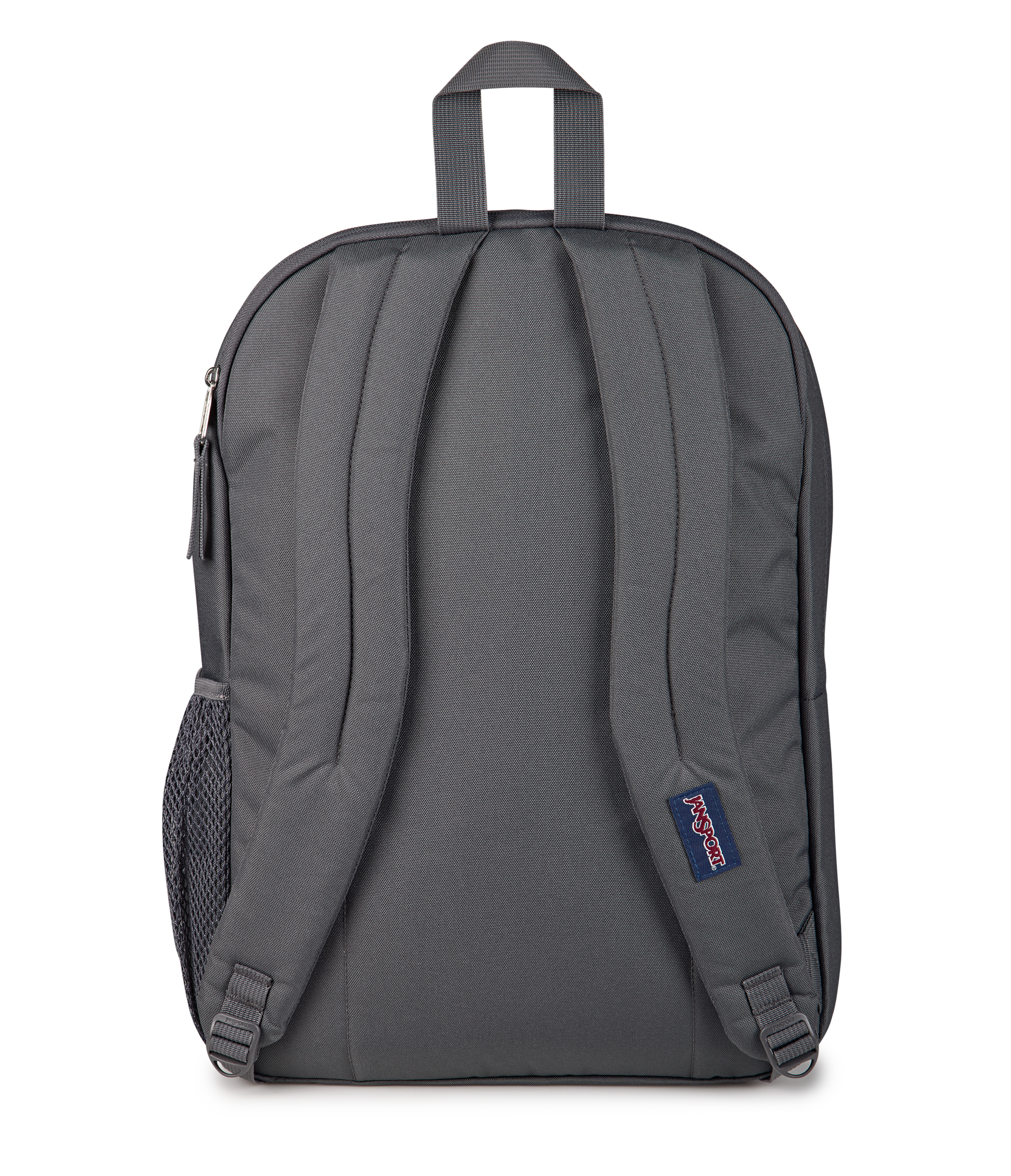 JanSport Big Student Backpack 34L in Smokey Grit — back view # color_Smokey Grit