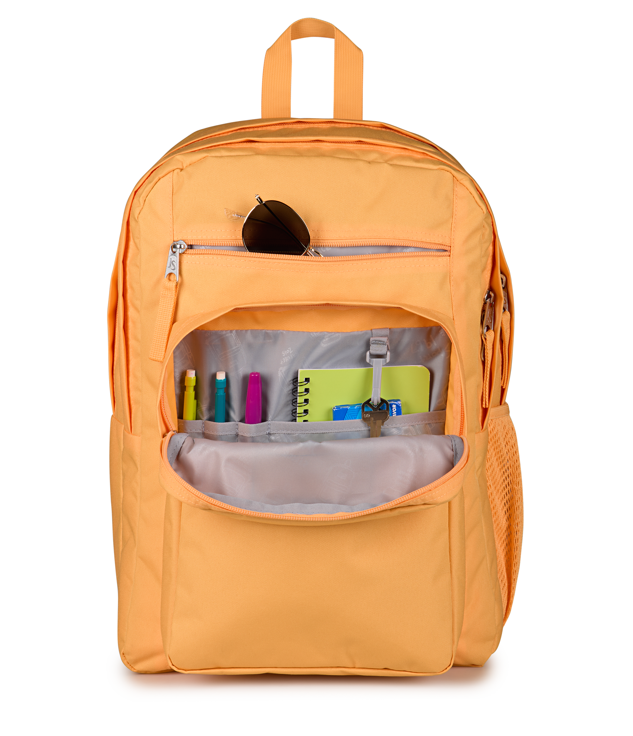 JanSport Big Student Backpack 34L in Orange Soda — detail view 3 # color_Orange Soda