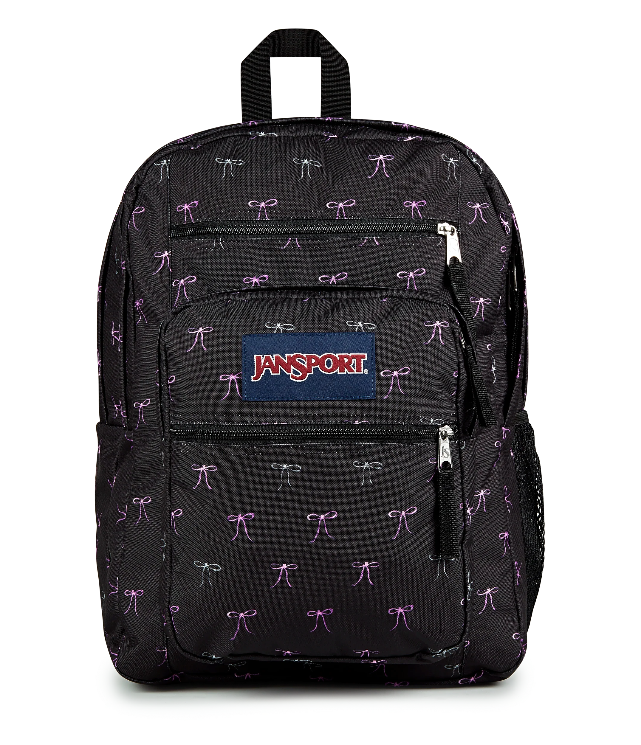 JanSport Big Student Backpack 34L in Bad Bows — front view # color_Bad Bows