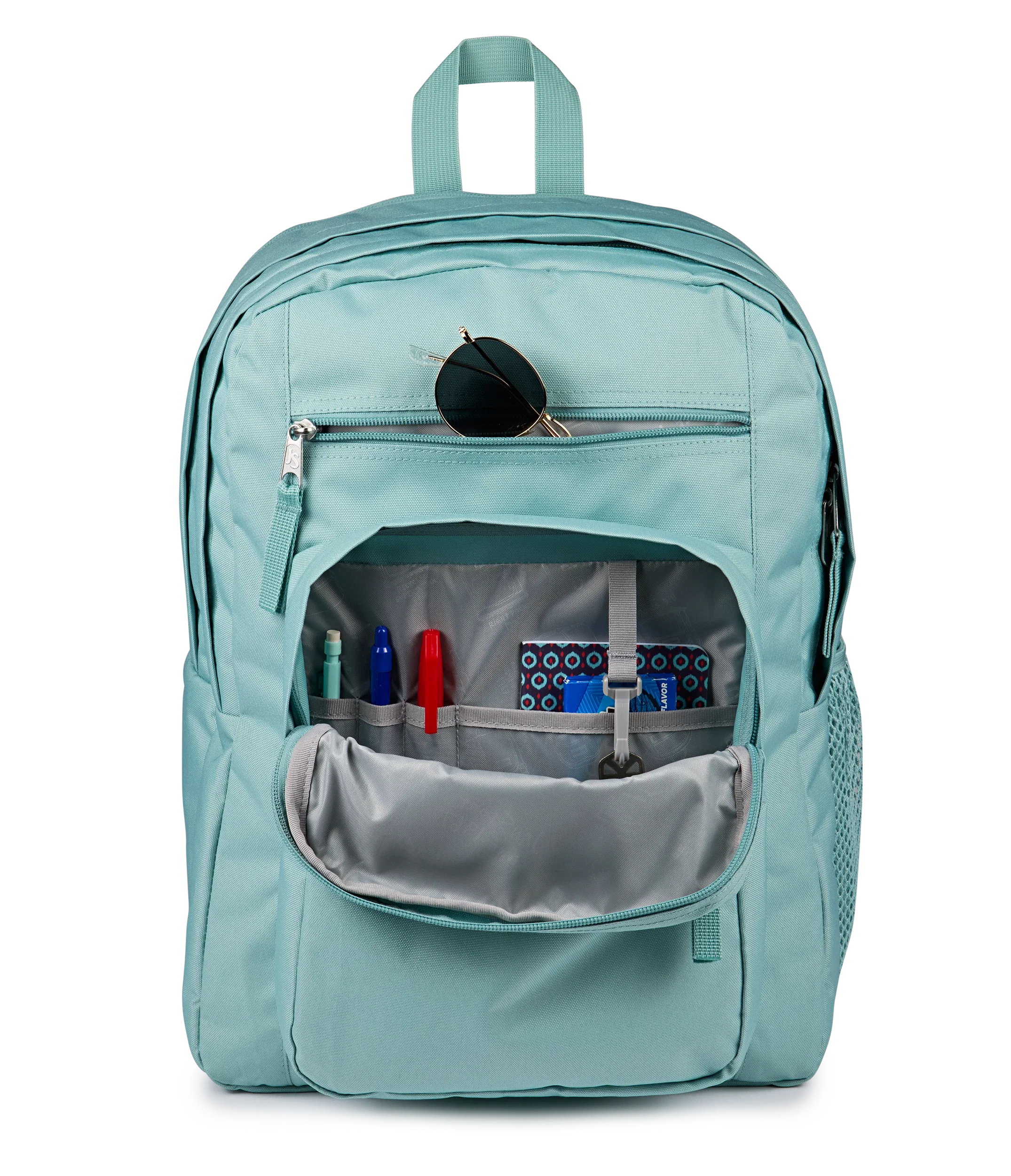 JanSport Big Student Backpack 34L in Faded Sage — detail view 3 # color_Faded Sage