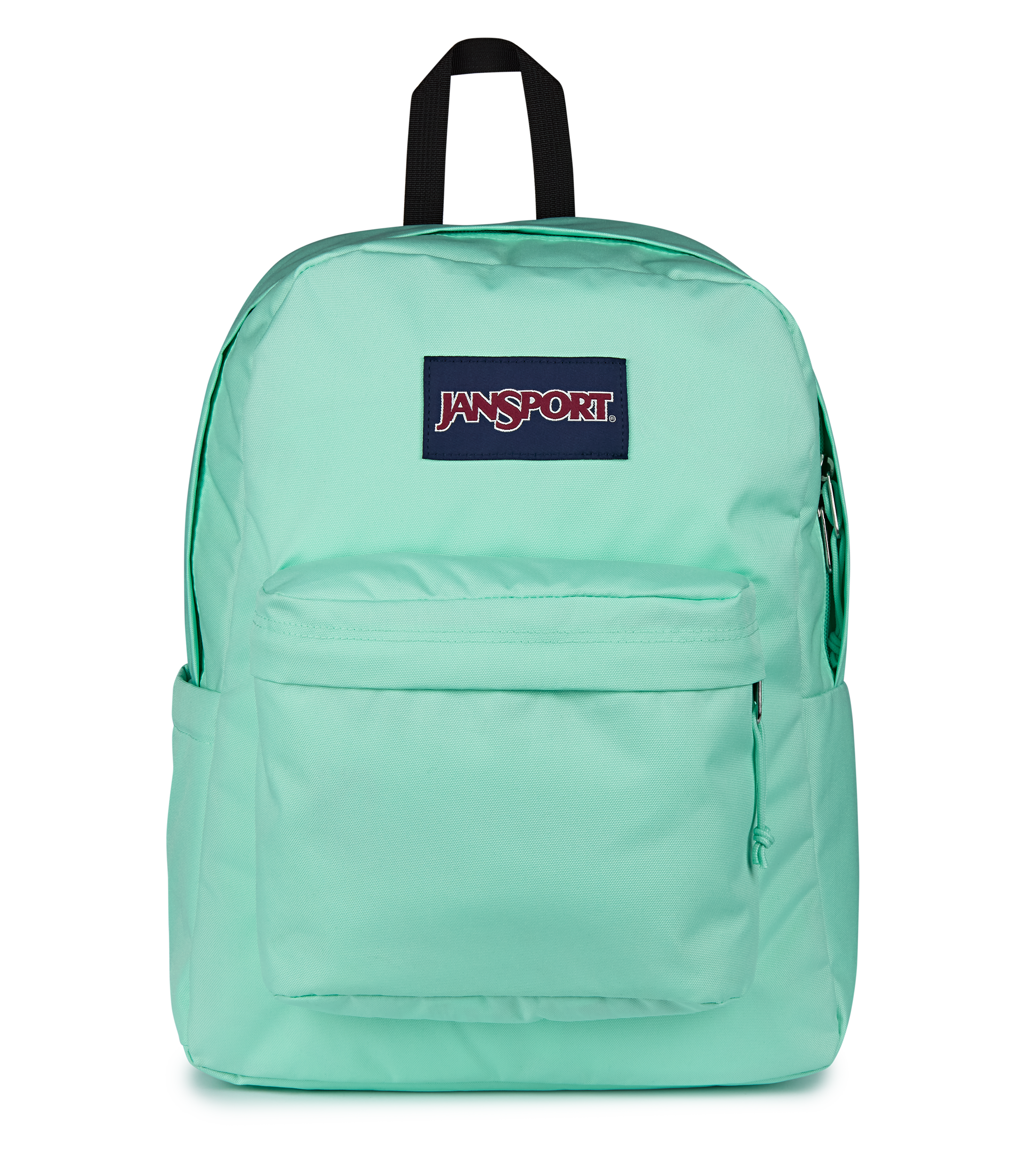 JanSport SuperBreak Plus Iconic Style in Magic Mint — front view # color_Magic Mint