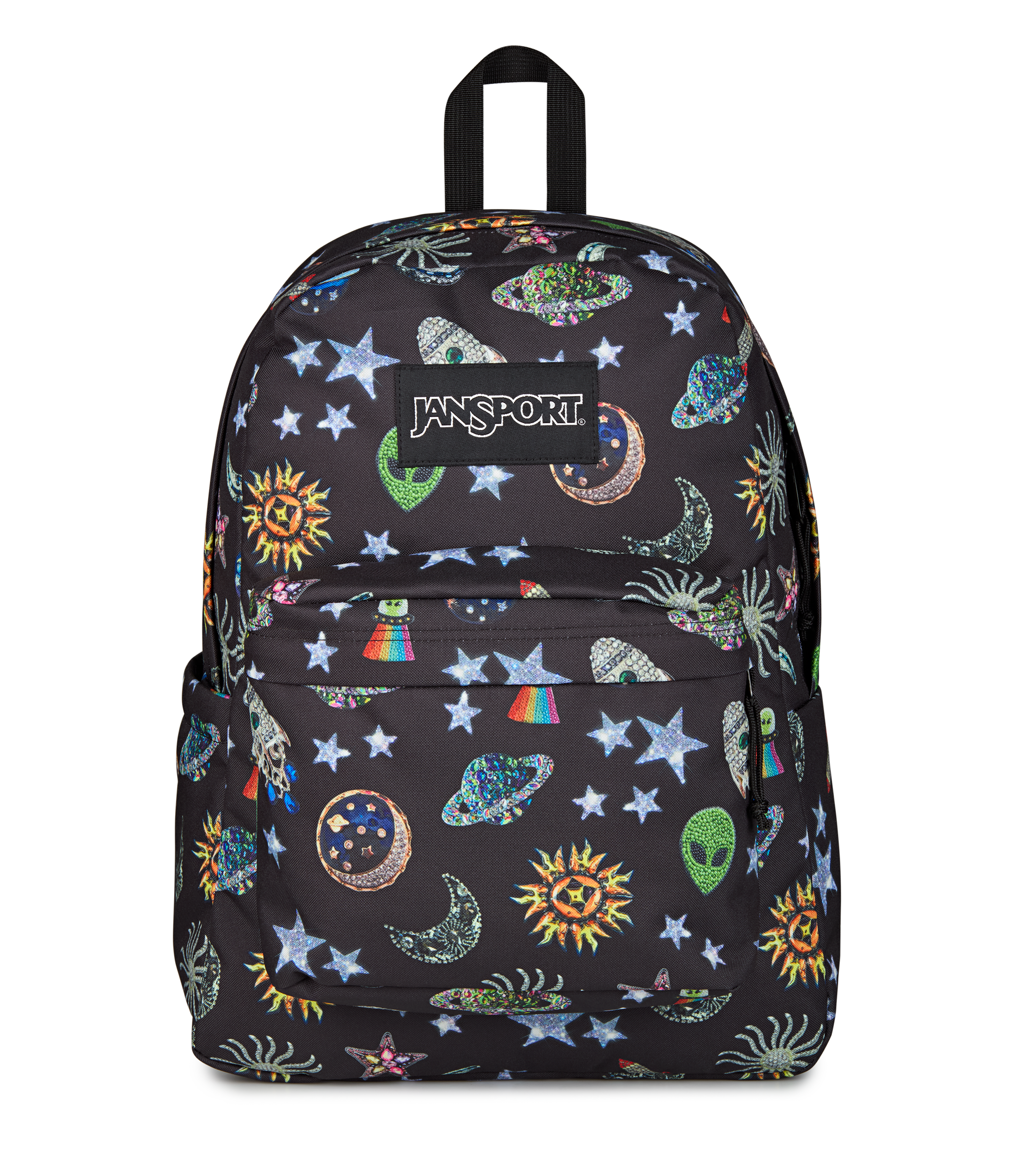 JanSport SuperBreak Plus Iconic Style in Galaxy Glam — front view # color_Galaxy Glam