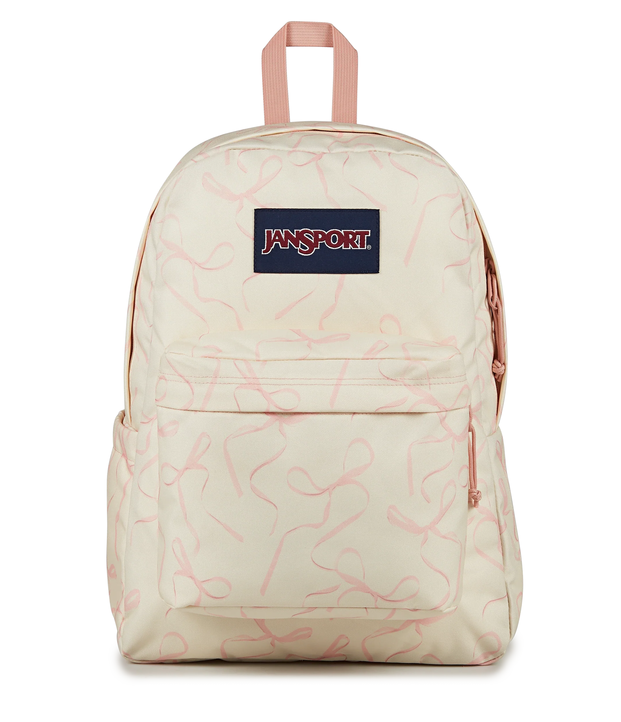 JanSport SuperBreak Plus Iconic Style in Rows of Bows — front view # color_Rows of Bows