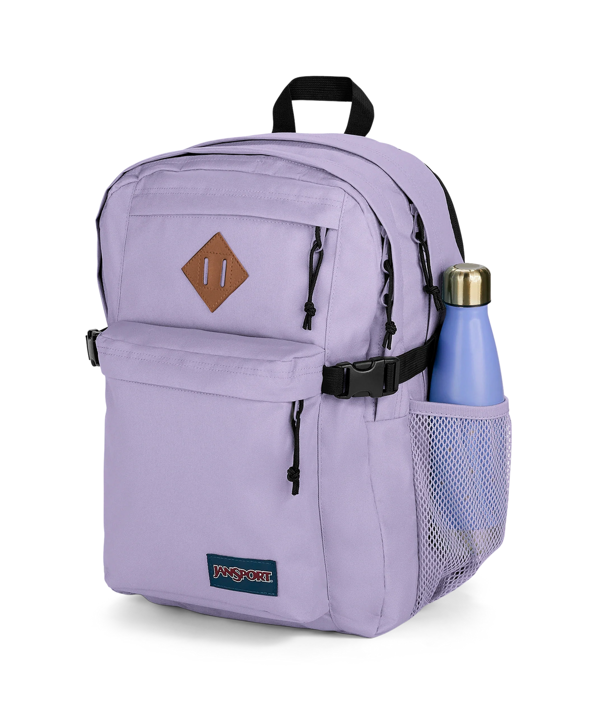 JanSport Main Campus Iconic Style in Pastel Lilac — detail view
